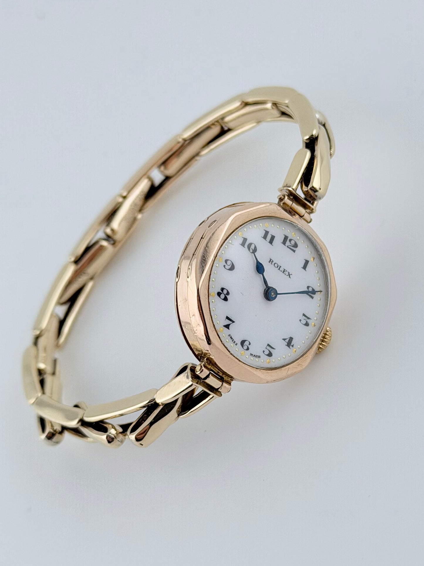 Rolex Ladies Cocktail Watch Manual Wind - Rare 1930 - Solid 9ct Gold