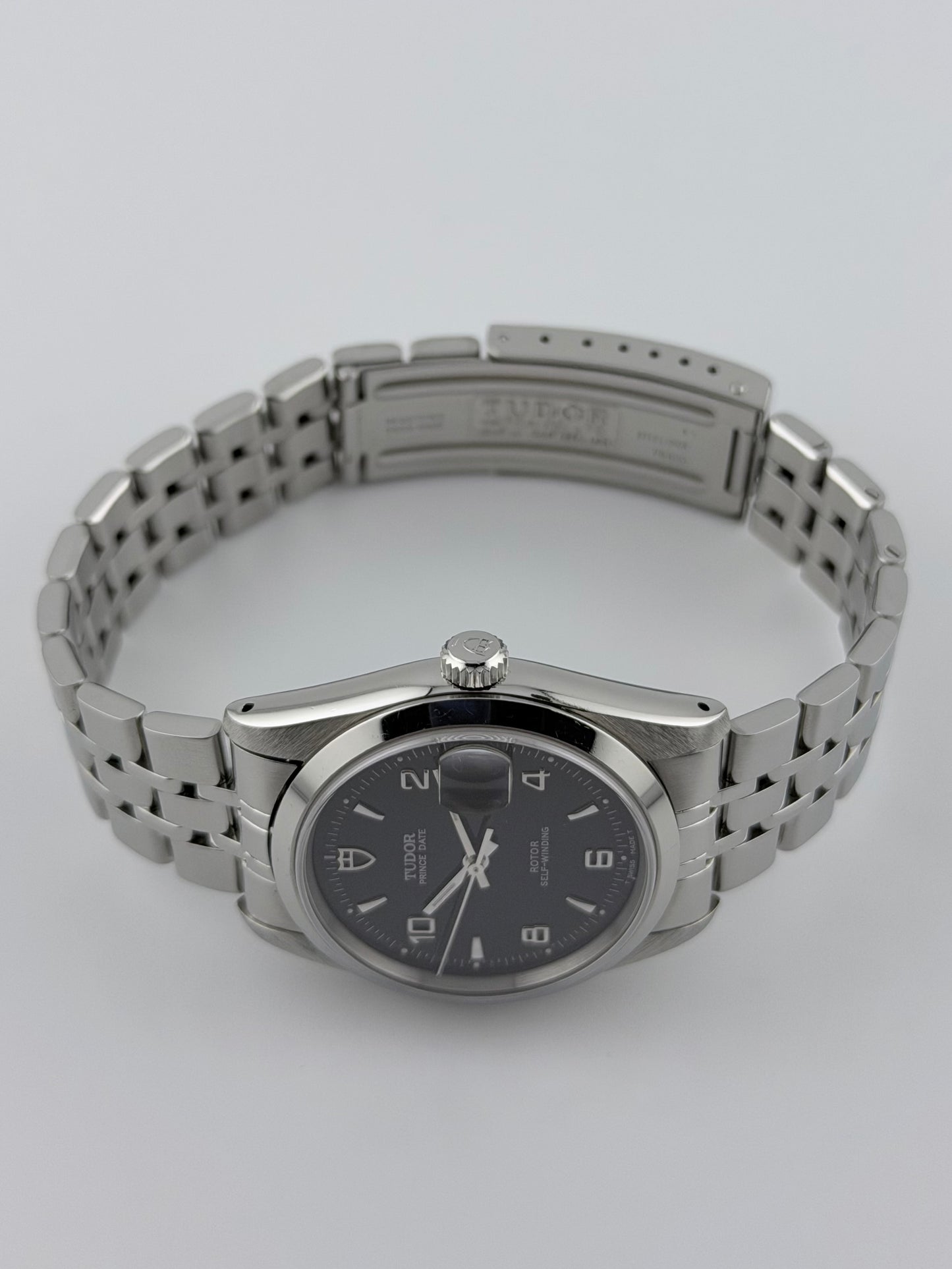 Tudor Prince Date 74000N - Black Arabic Dial