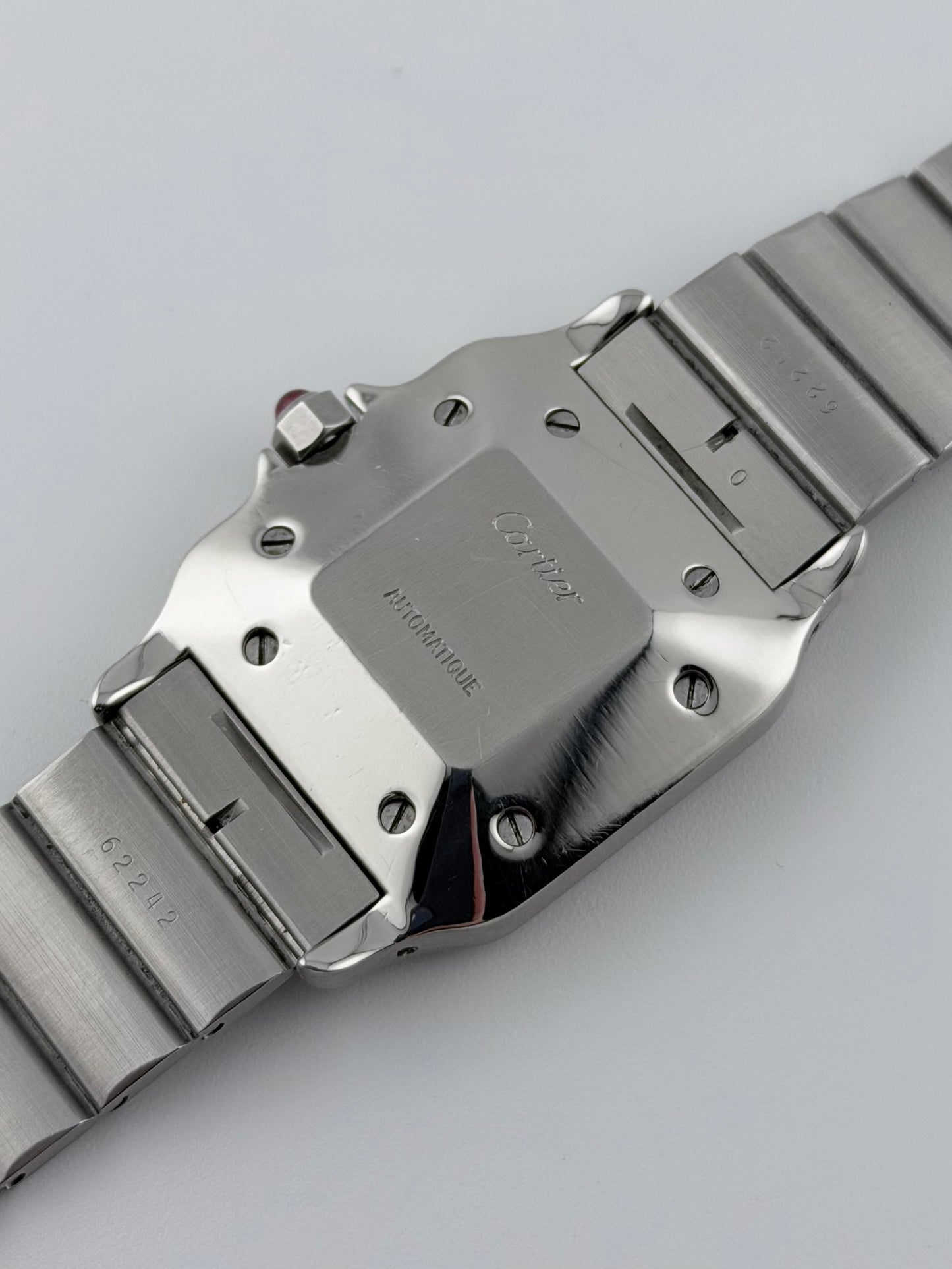 Cartier Santos Carree Automatic - Ultra Rare Burgundy - 2960 - Original Box