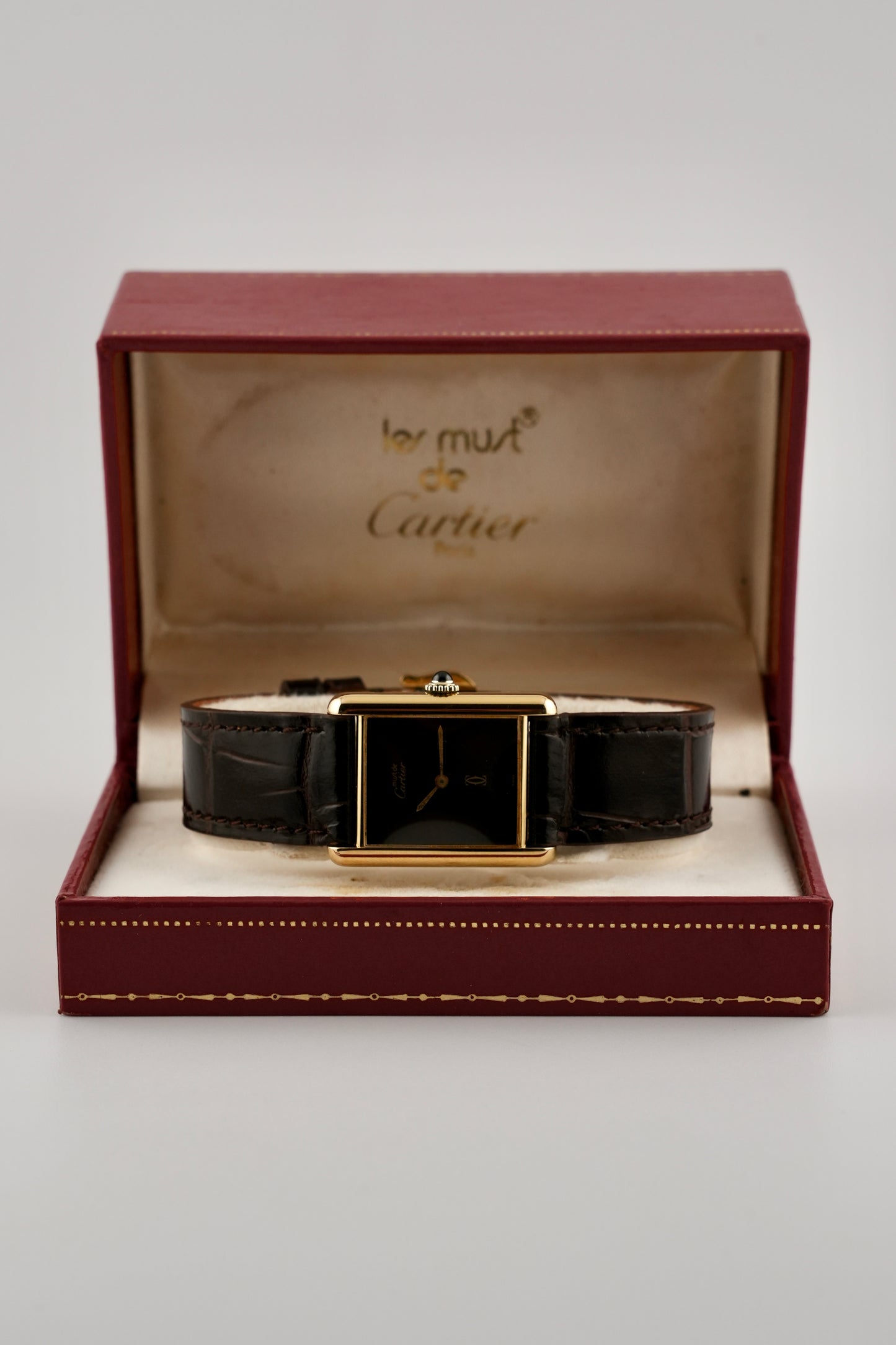 Cartier Must De Paris Tank Quartz - 6 - Wood Effect Dial - fantastic condition with Box