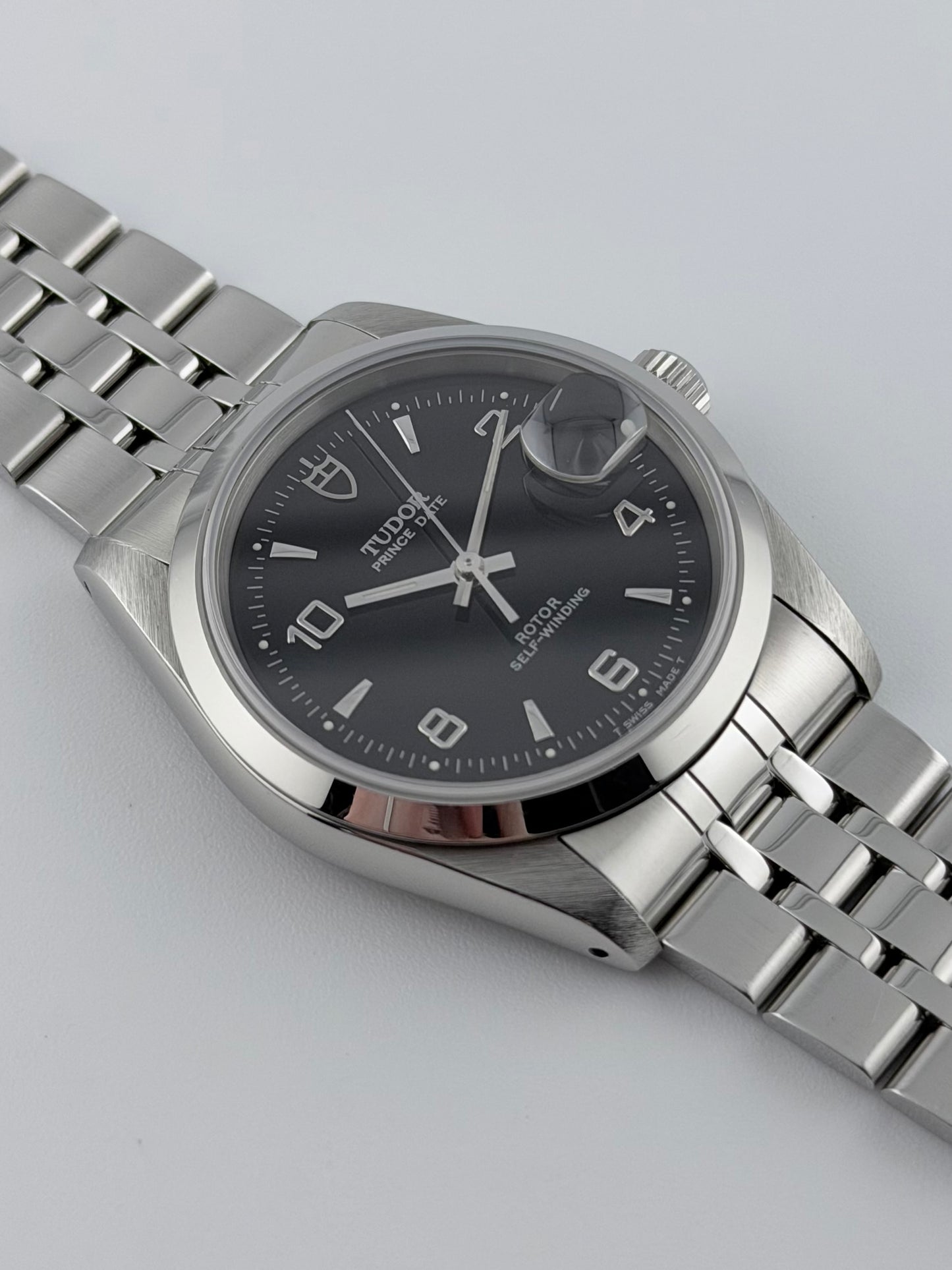 Tudor Prince Date 74000N - Black Arabic Dial