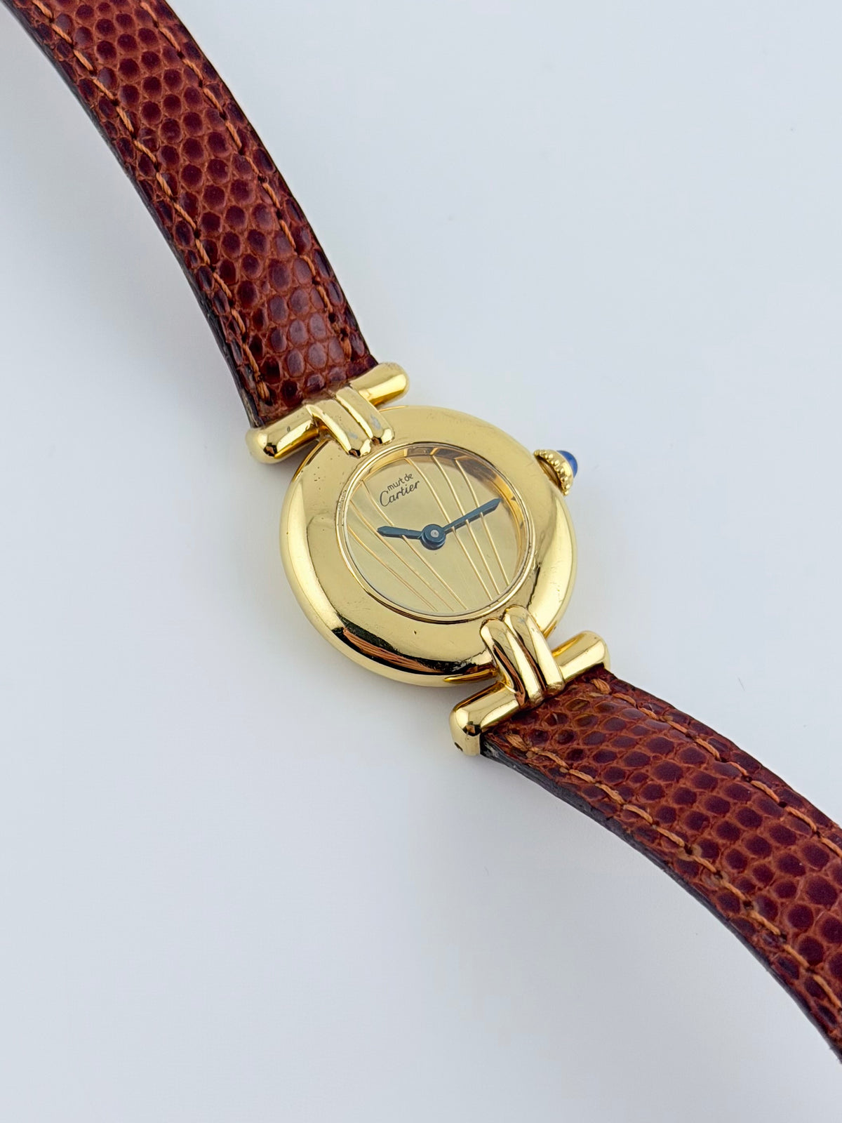 Cartier must de Colisee Quartz - 590002 - Ladies - Gold Art-Deco Dial - Original Strap and Buckle