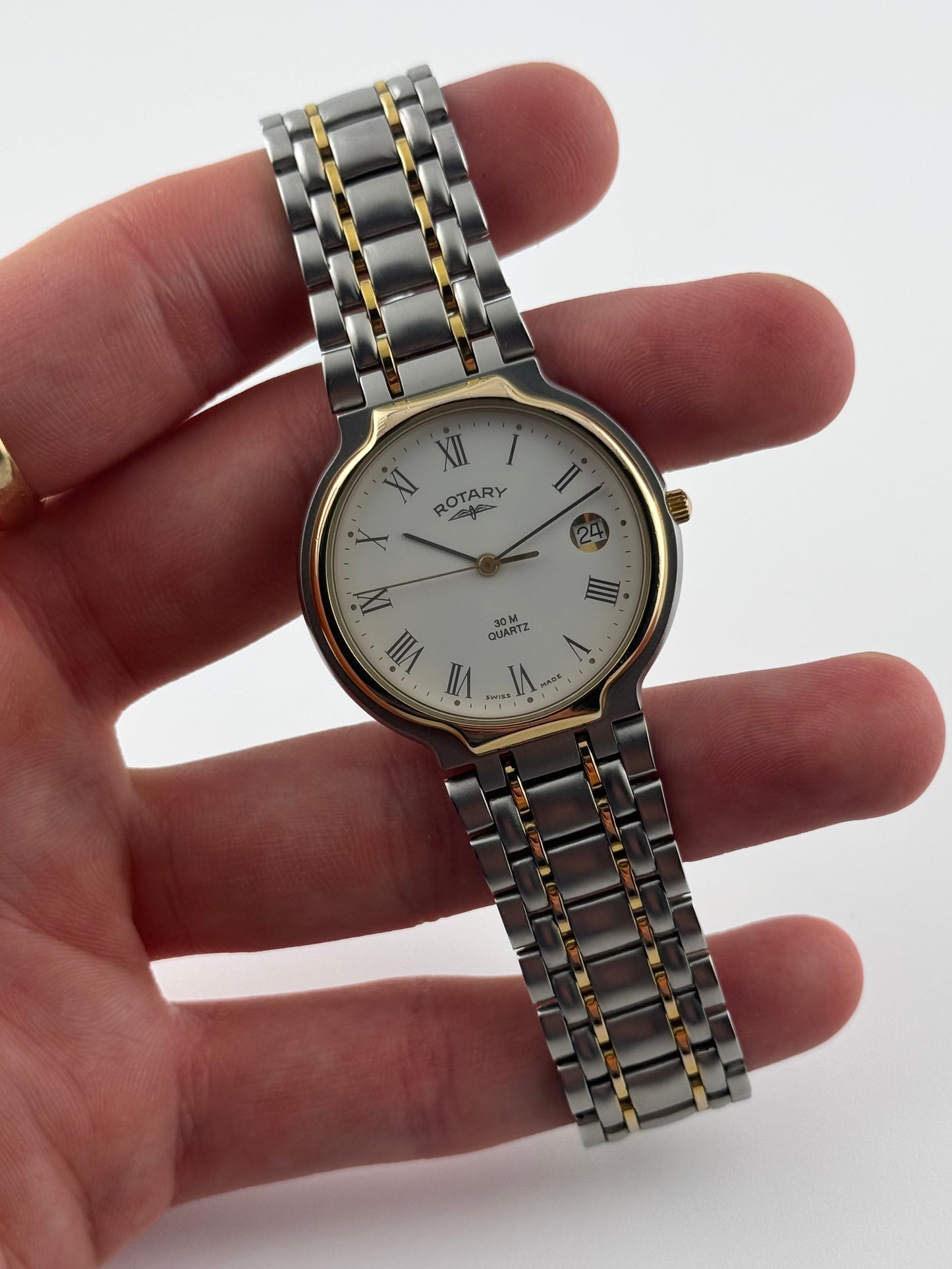 Rotary 30m Quartz - Date - with BOX