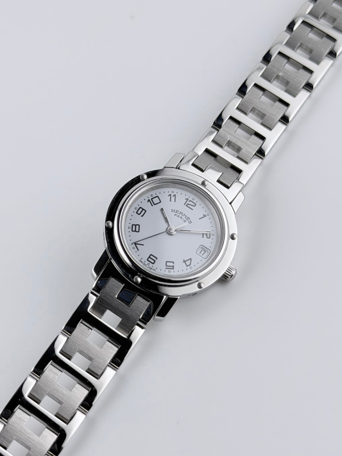 Hermes Paris Clipper CL4.220 - White Dial - with Box/Papers/Booklet - Exceptional Condition - Ladies