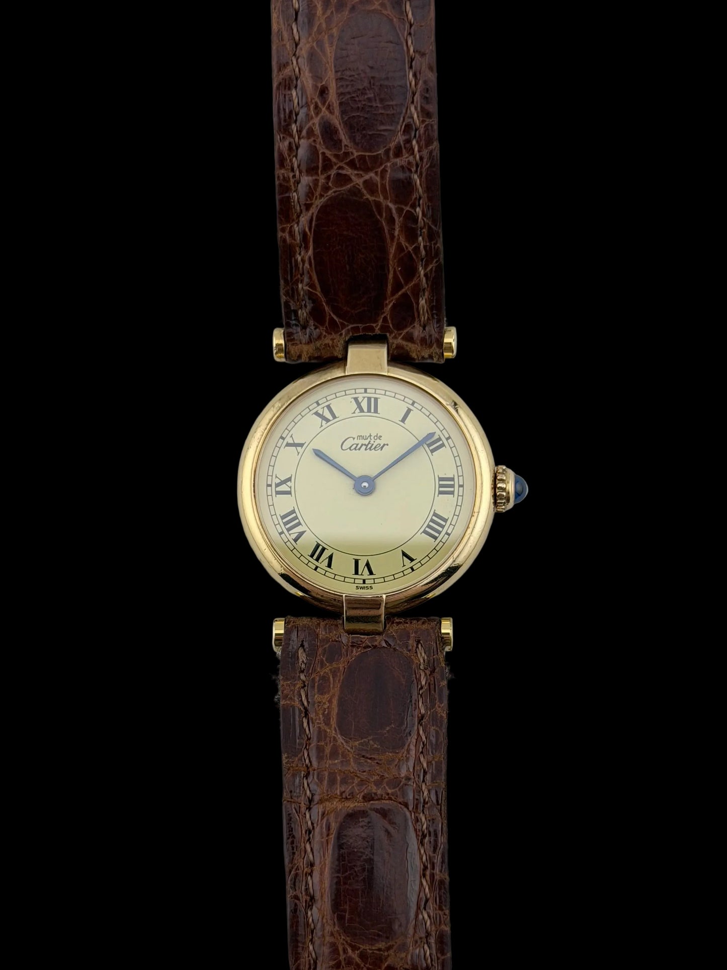 Near Mint! Cartier must de Vendome Quartz - 590003 - Ivory Dial