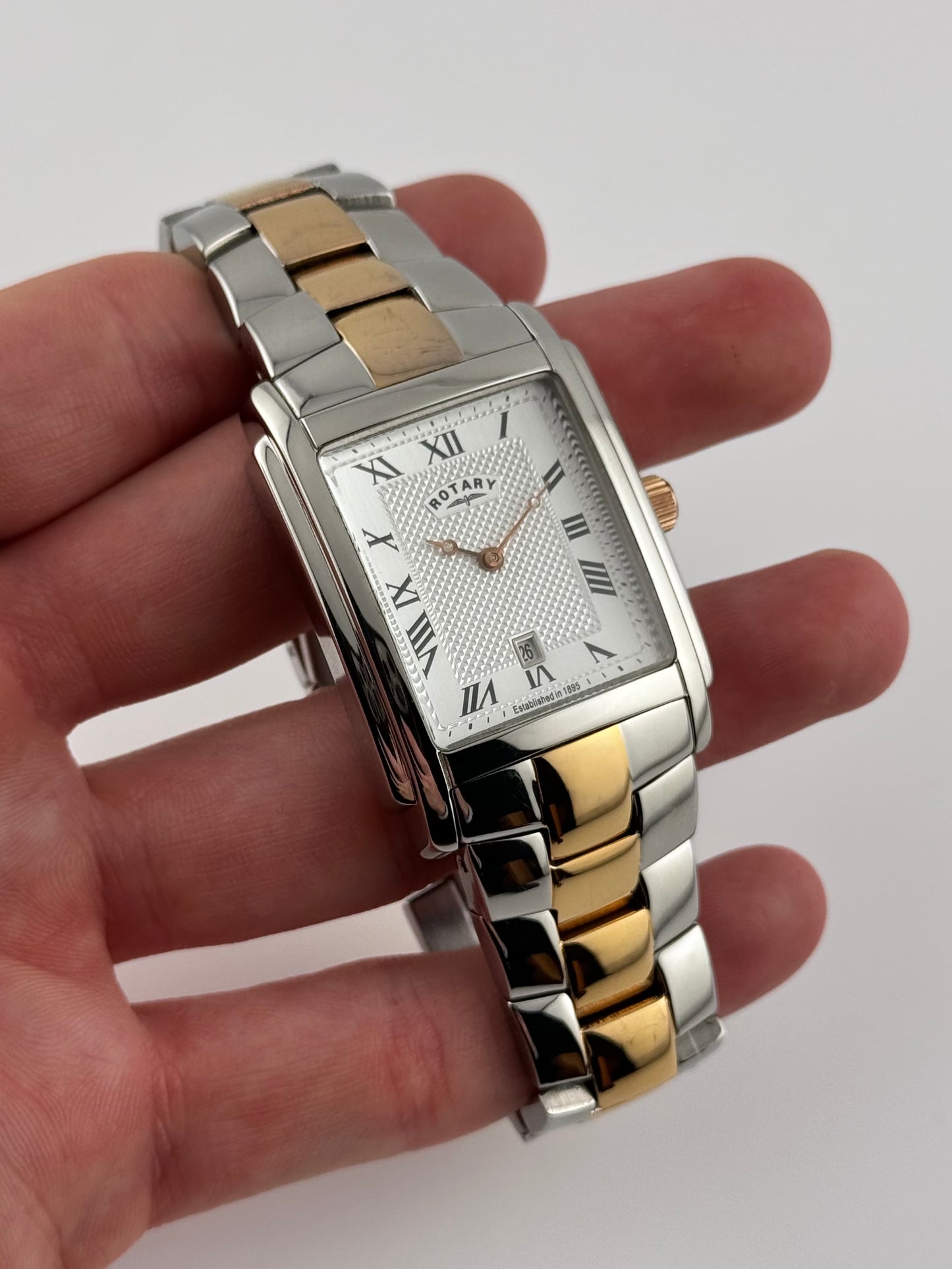 Rotary Tank Quartz GB42831/02 - Date - Original Bracelet
