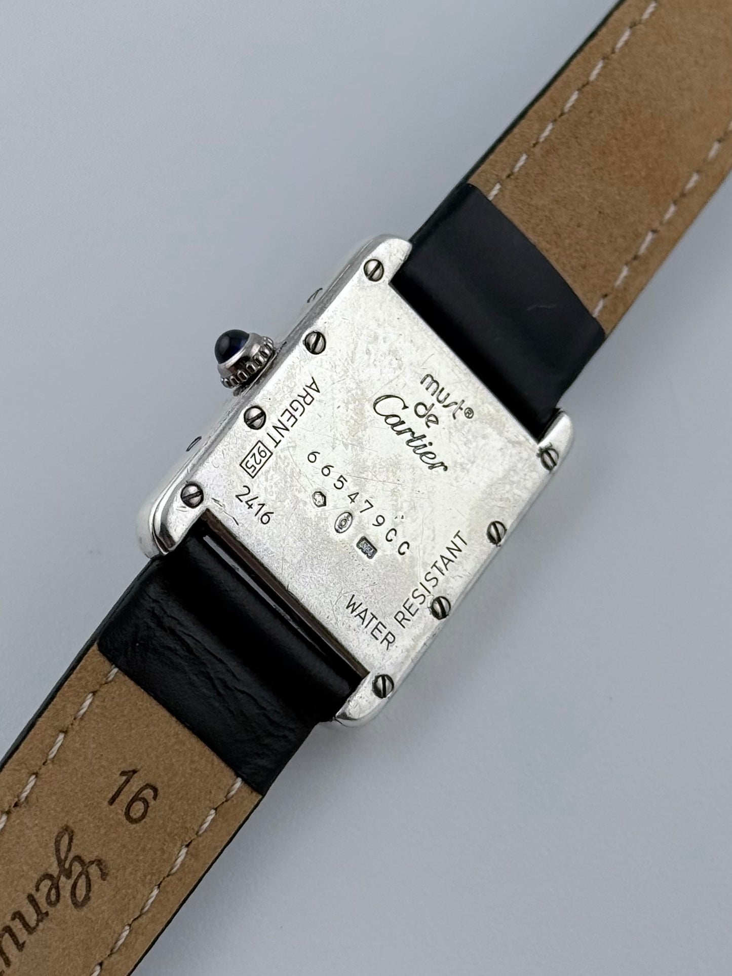 Cartier Must de Cartier Tank Quartz - 2416 - Rare Dial - Sterling Silver