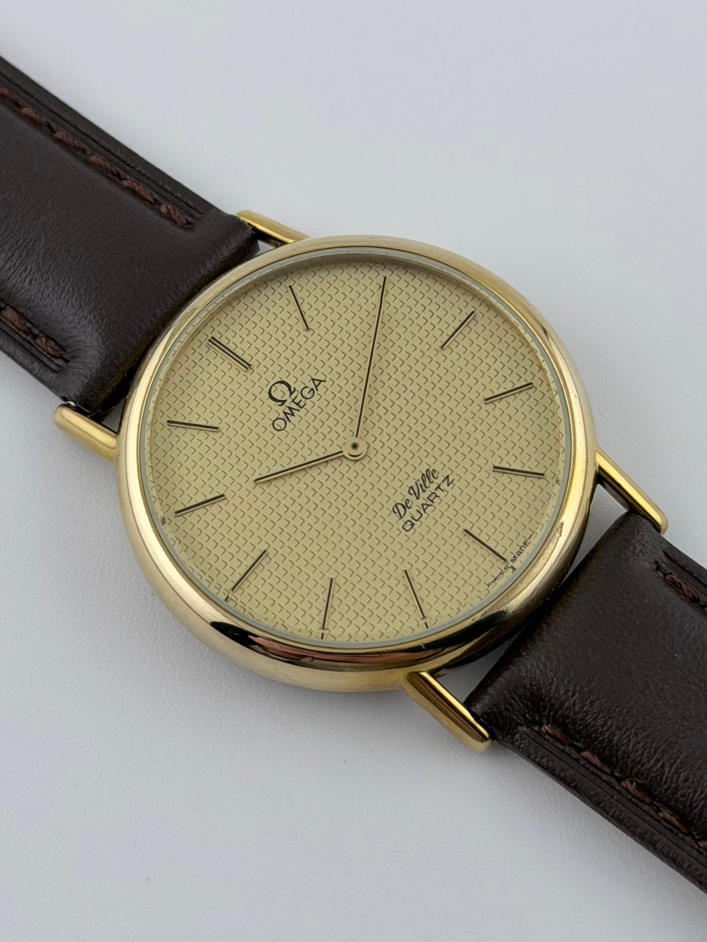 Omega De Ville Quartz 191.0092 Waffle Dial