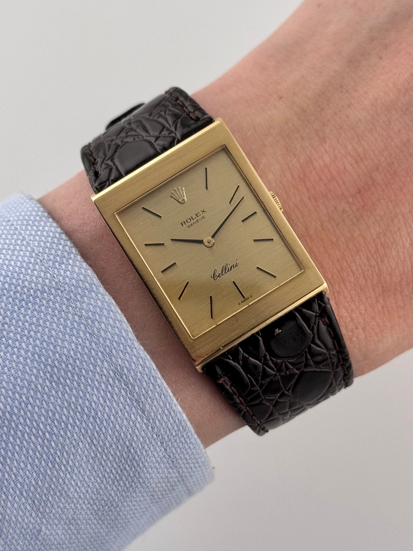 Rolex Geneve Cellini Tank Manual Wind - 18ct Gold - 4014