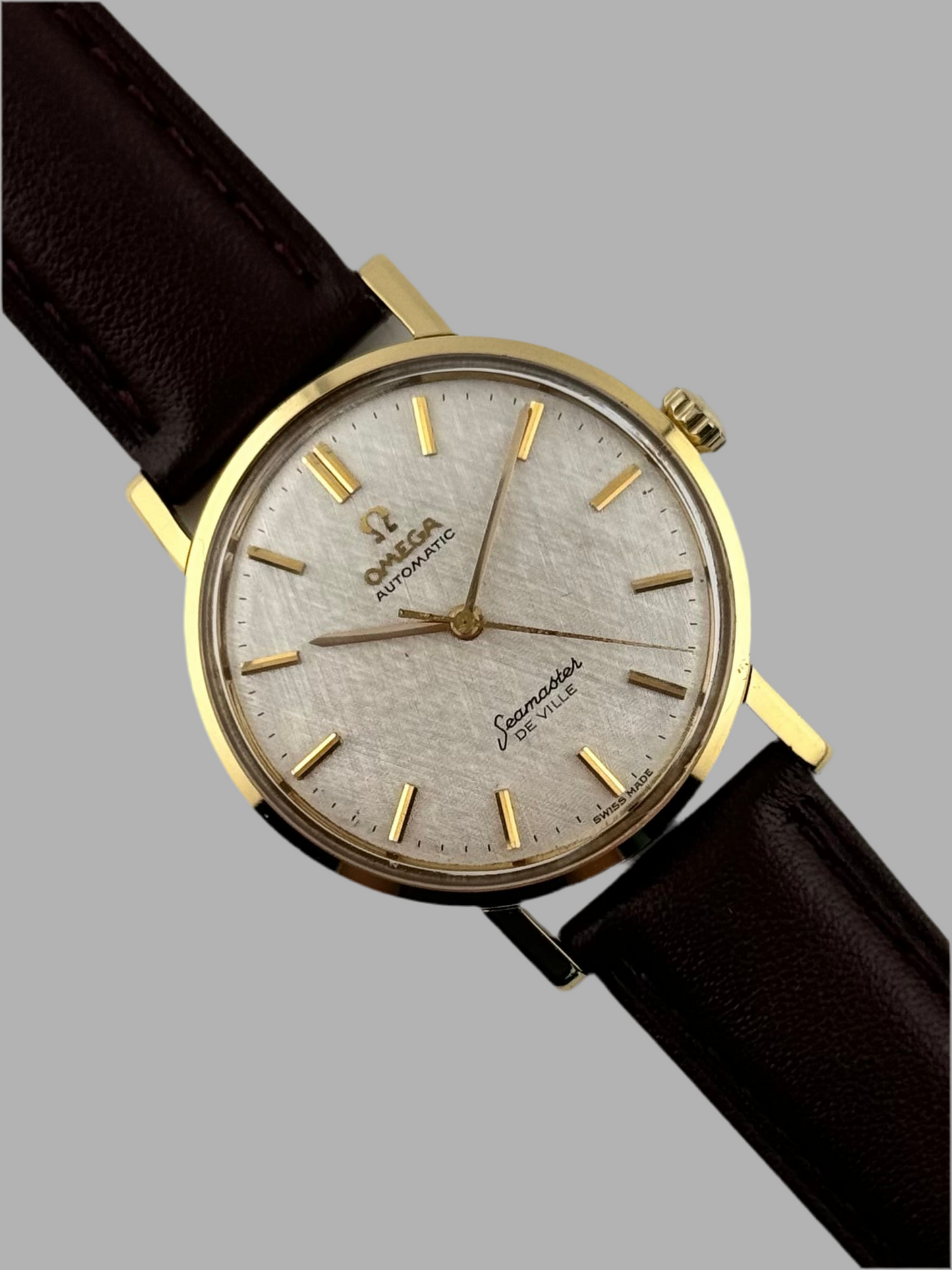 Omega Seamaster De Ville Automatic Linen Dial - 18ct Gold - 165025 SC-62