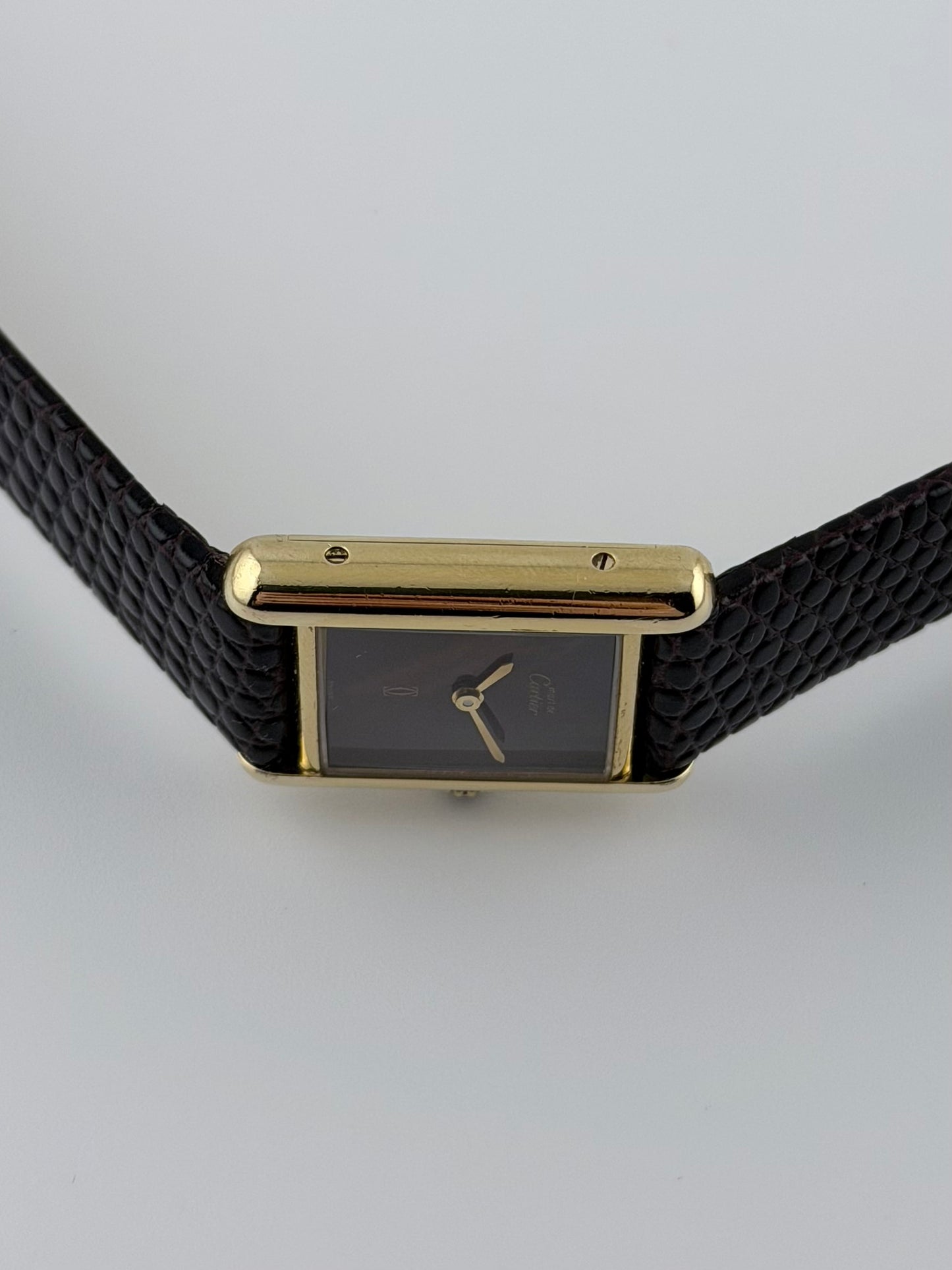 Cartier Must De - Tank Manual Wind - 3 - Wood Dial - Ladies