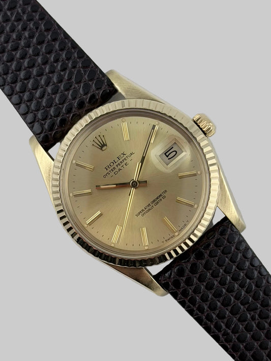 Rolex Oyster Perpetual Date Automatic - 15037 - Solid 14kt Gold