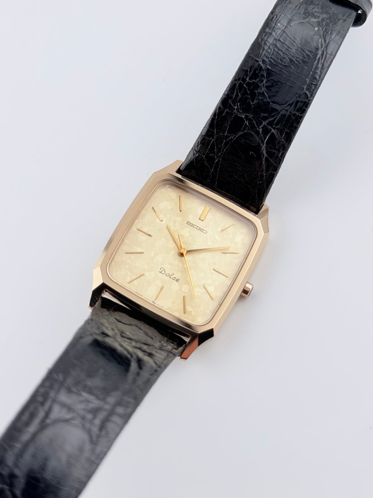 Seiko Dolce Exceline Tank Quartz Box and Papers and Tags Full Set! - 7741-5140 Near Mint!