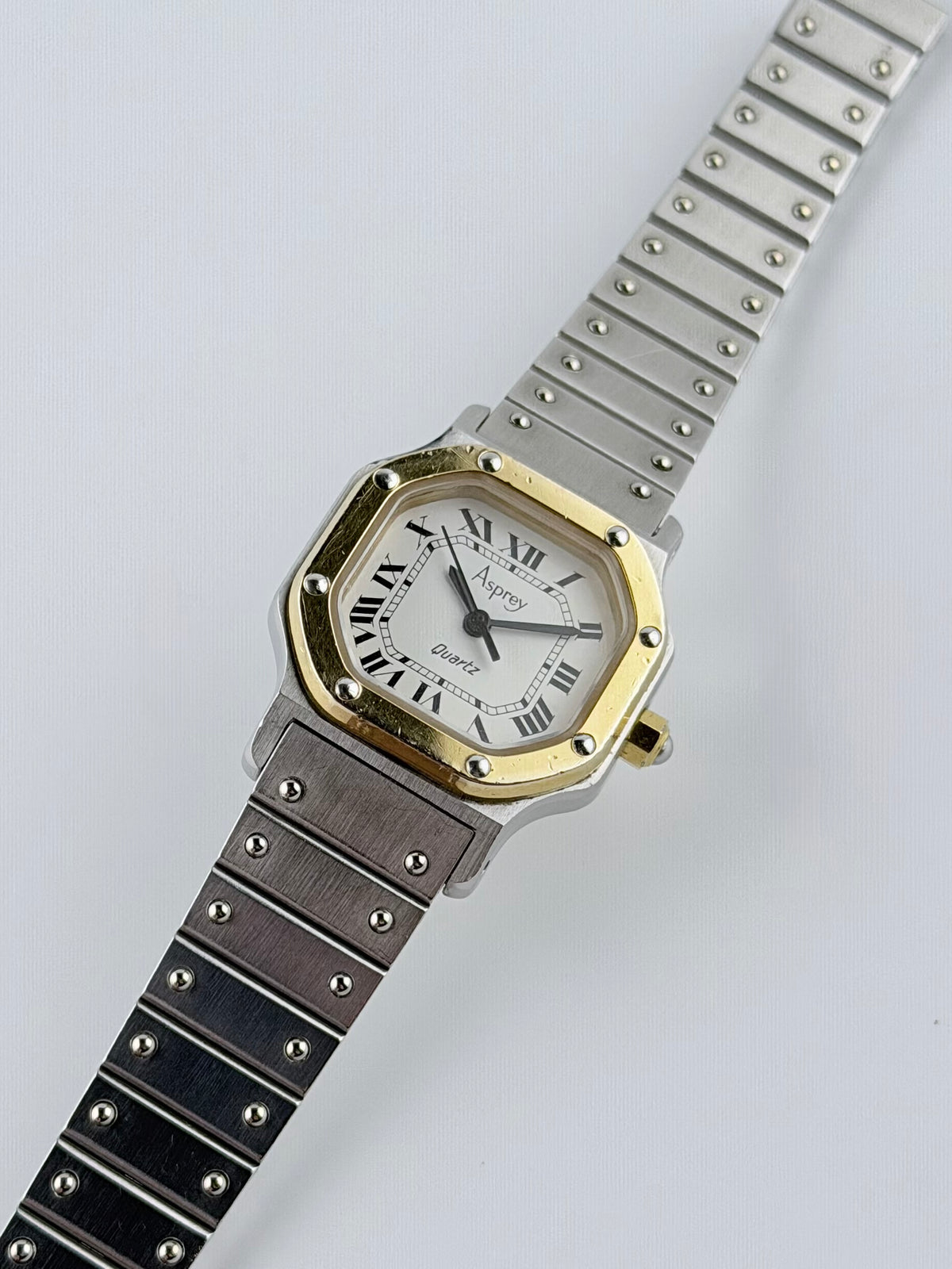 Asprey Quartz "Santos" Octagon - Two-tone - 554 - Ladies