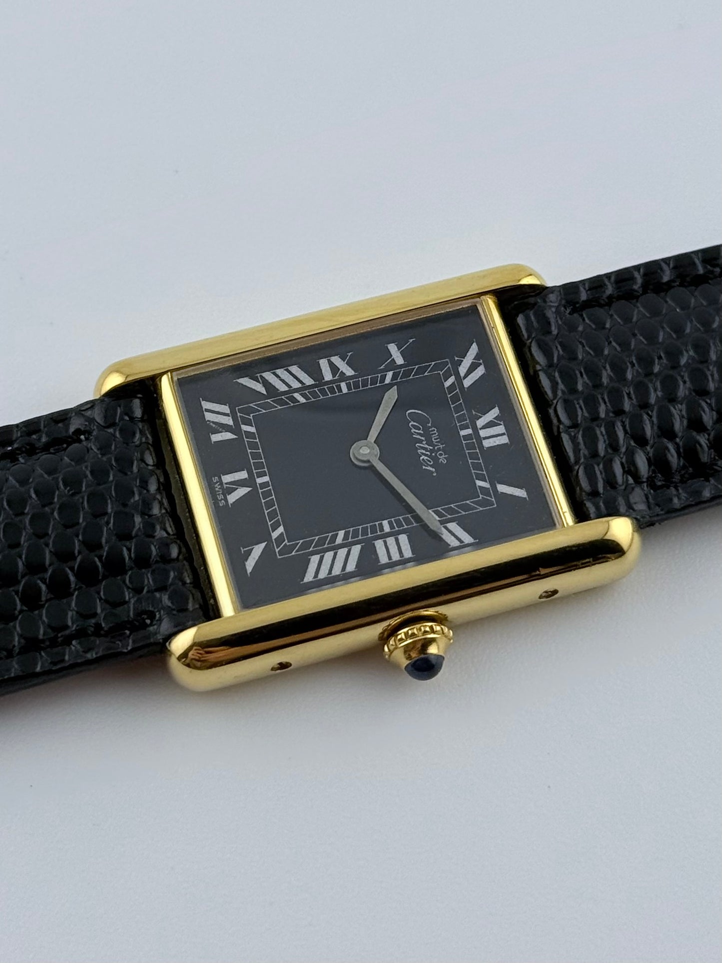 Cartier Must De Tank Manual Wind - 6 - Black Dial