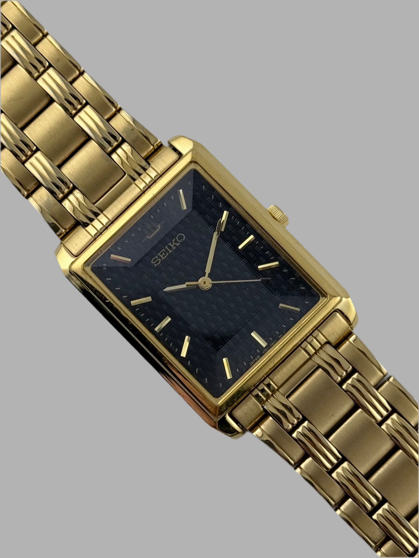 Seiko Tank Quartz - V701-5D00 - Rare Faceted Crystal