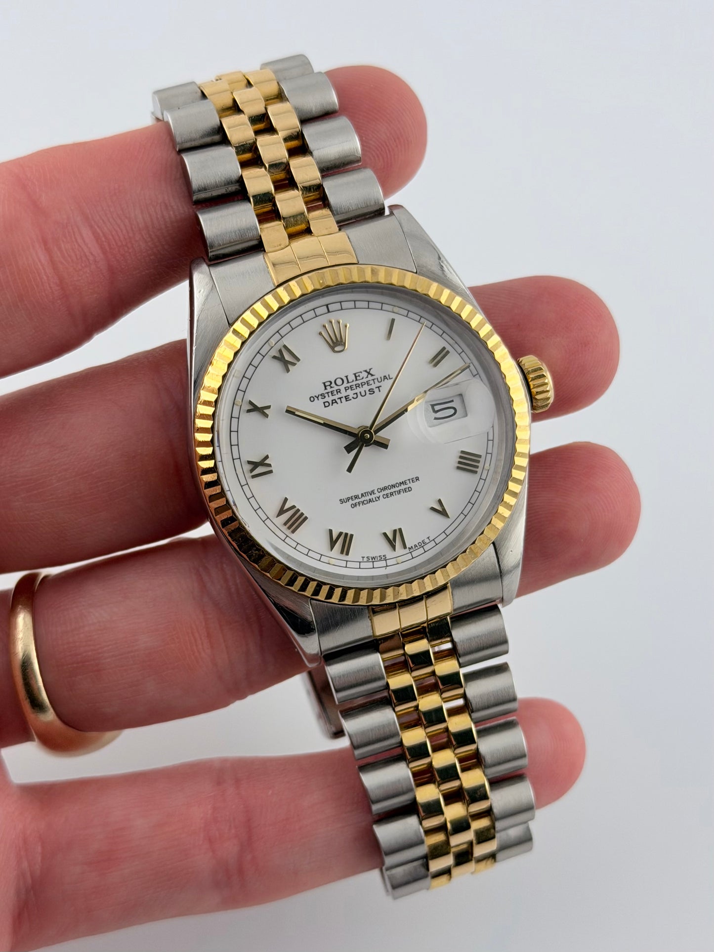 Rolex Datejust Oyster Perpetual 16013 - Rare White Roman Dial