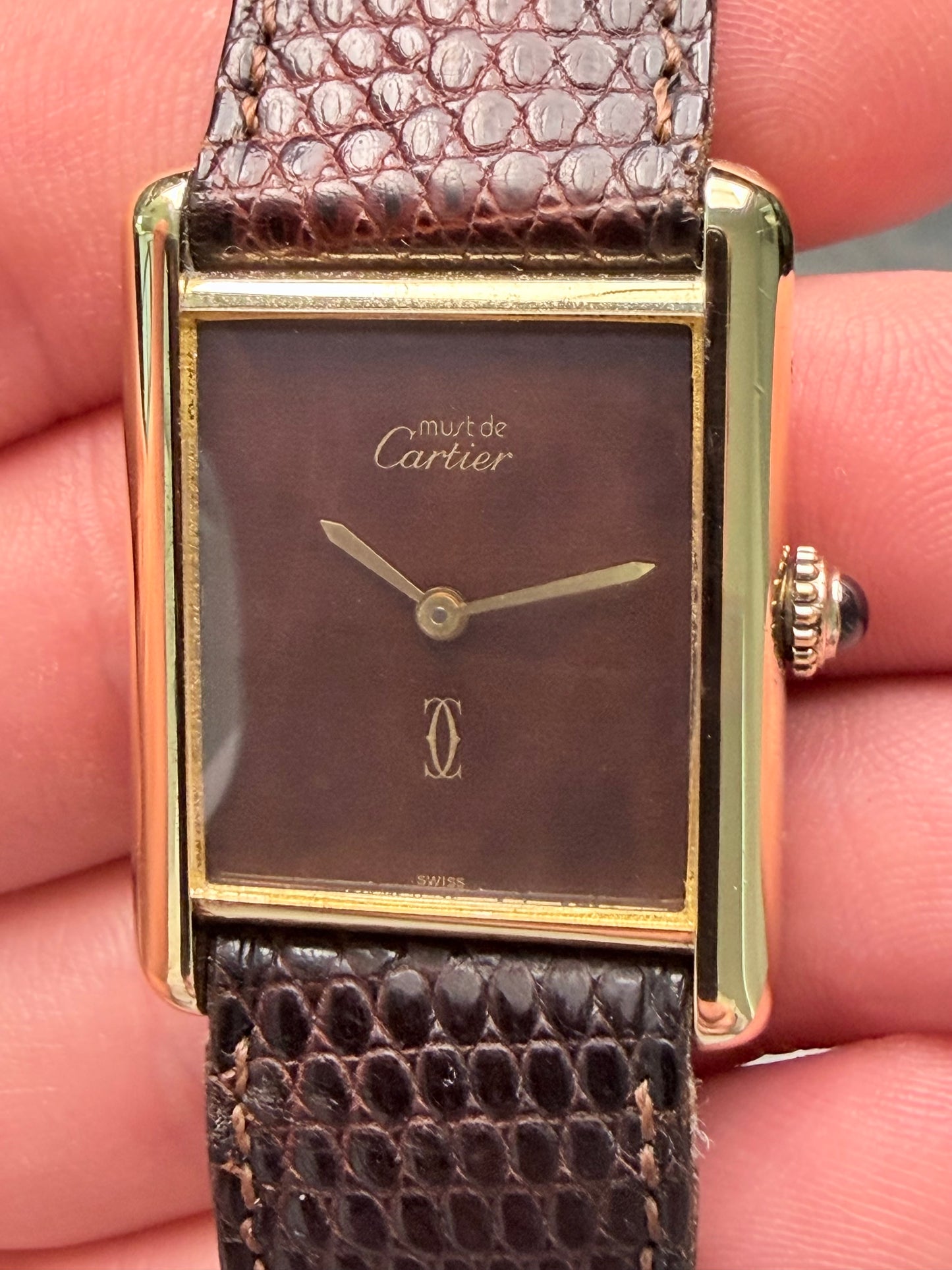 Cartier Must De Paris Tank Quartz - 6 - Wood Dial