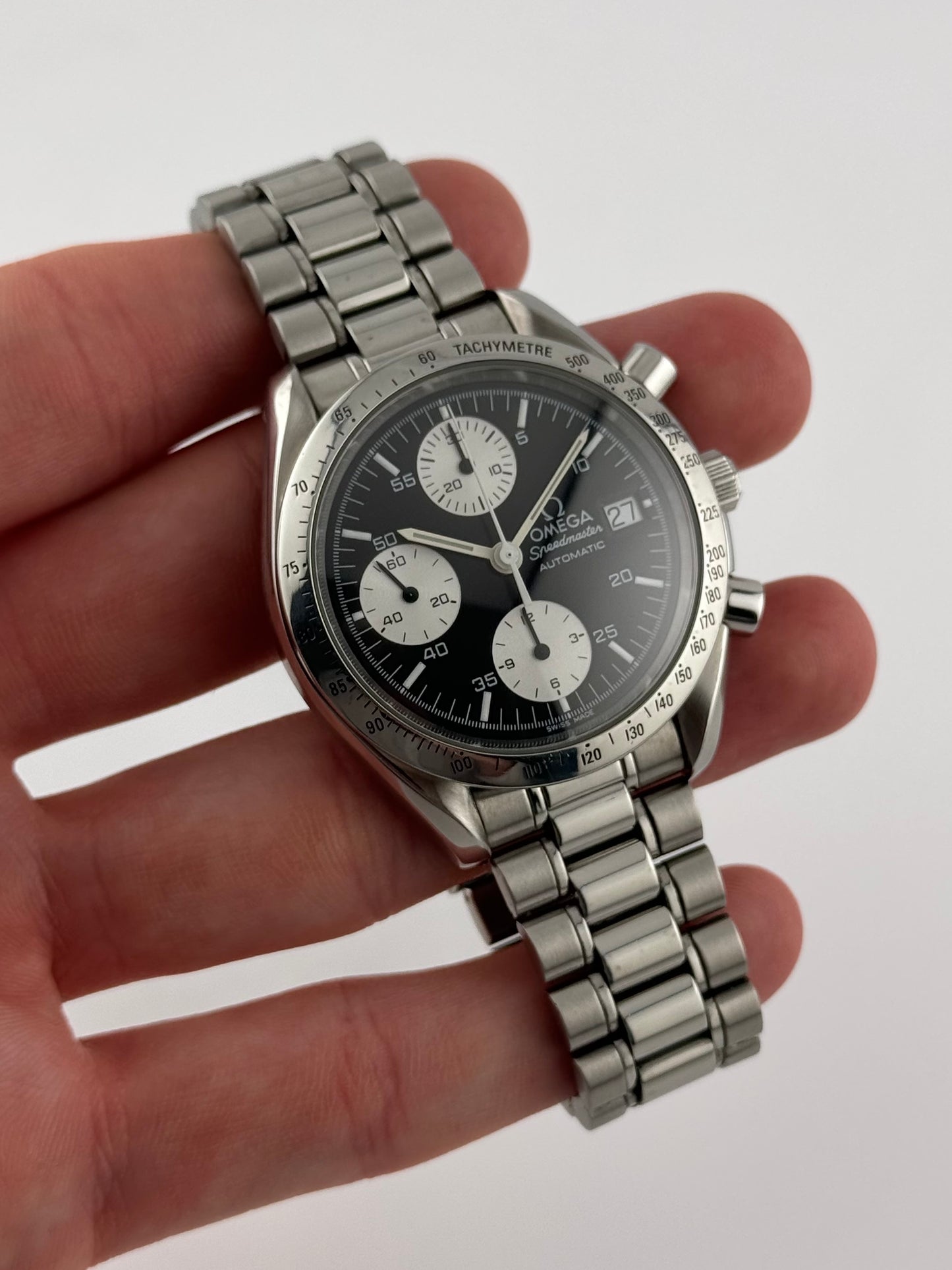 Omega Speedmaster Automatic Date - 175.0043 - Rare Reverse Panda Dial