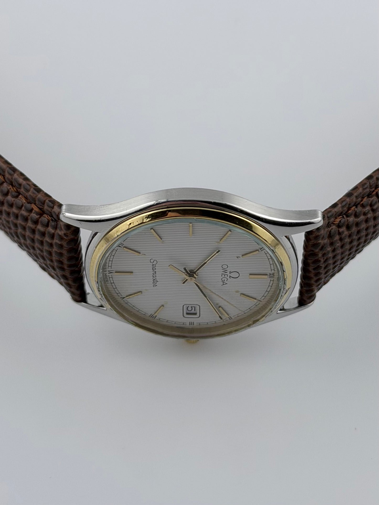 Omega Seamaster Quartz 196.0251 Linen-stripe Dial