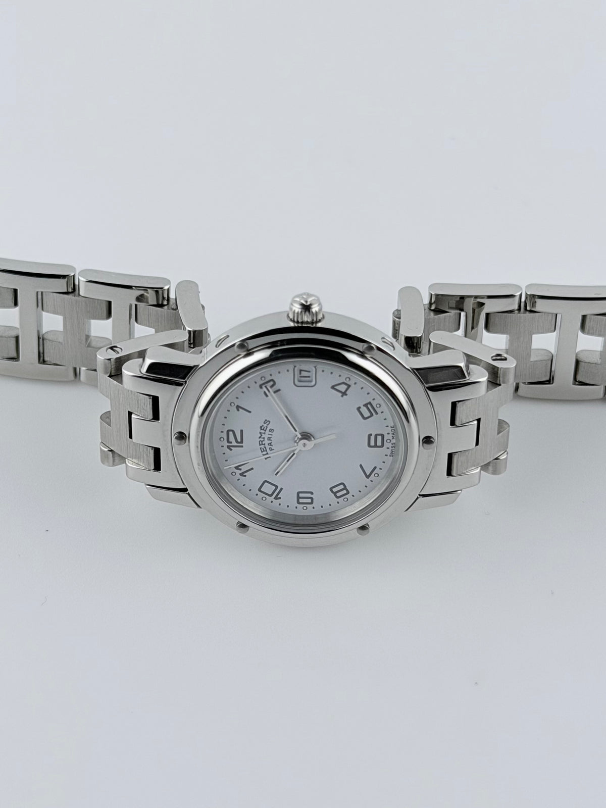 Hermes Paris Clipper CL4.220 - White Dial - with Box/Papers/Booklet - Exceptional Condition - Ladies