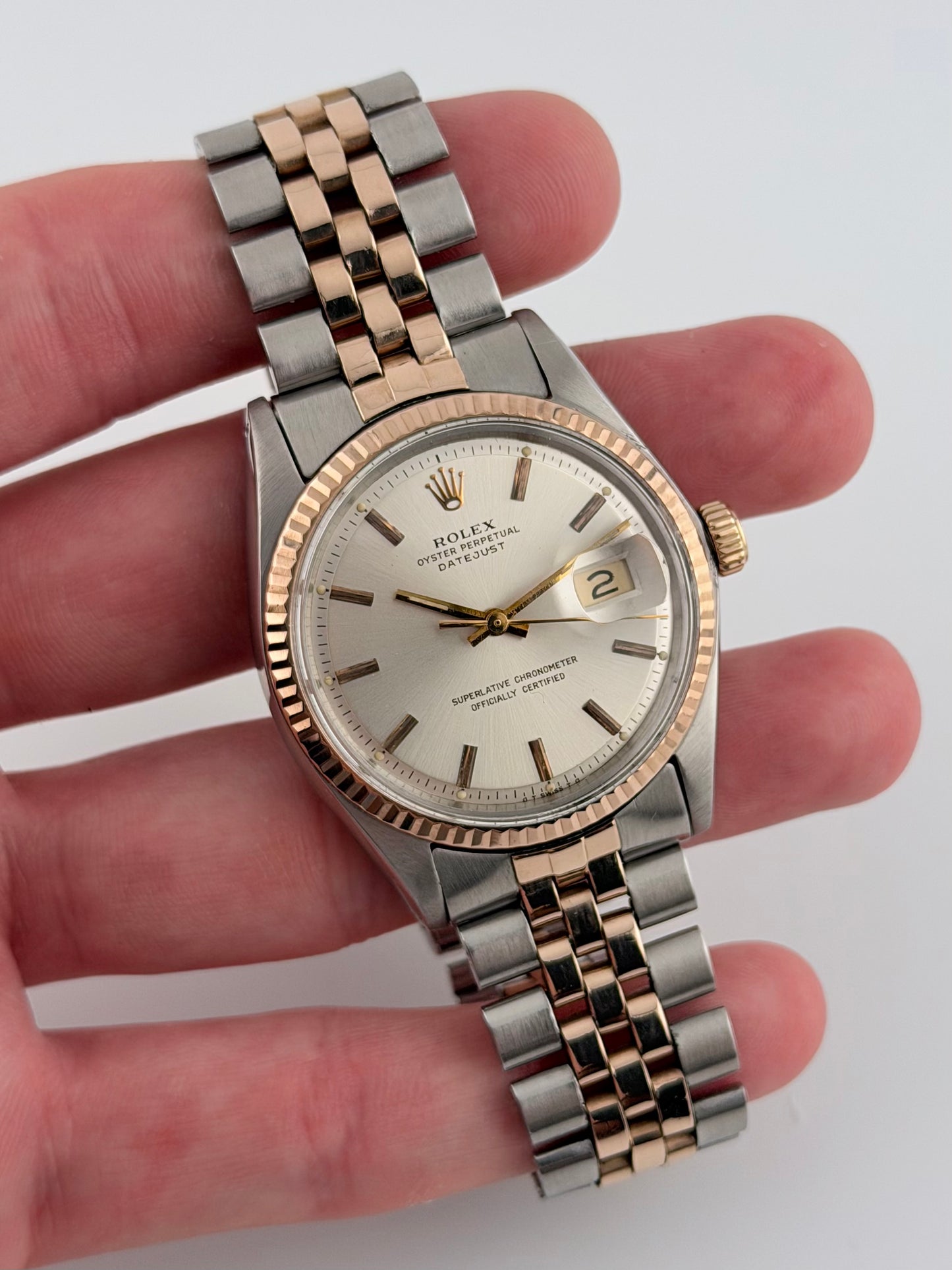 Rolex Datejust Oyster Perpetual - 1601 - Sigma Dial - 18k Rose Gold & Steel