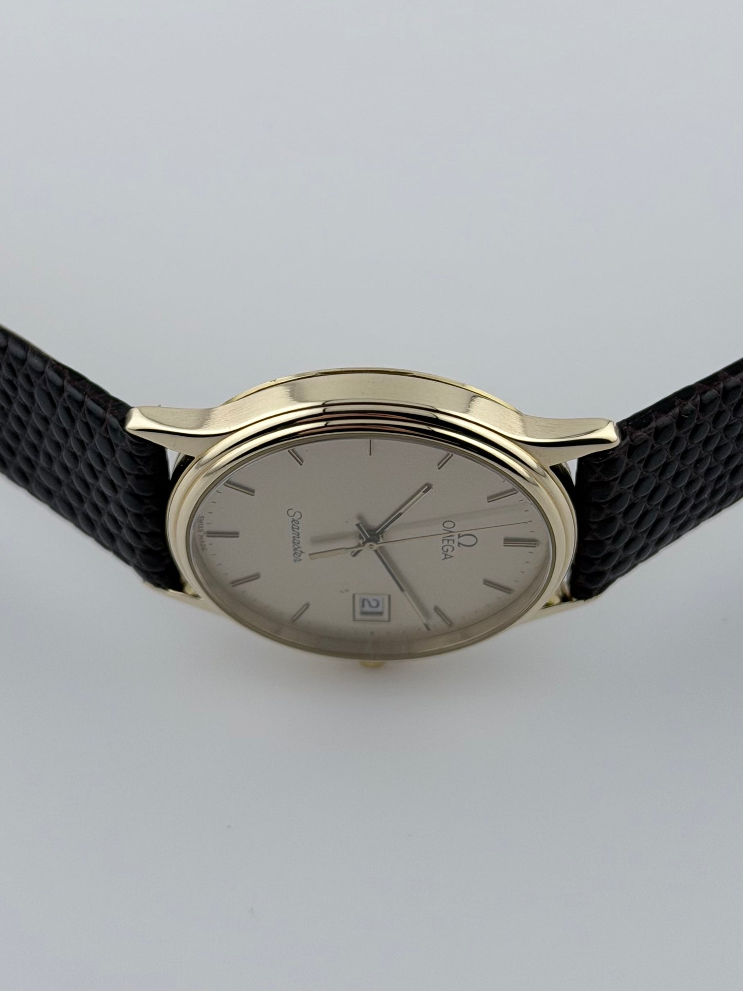 Omega Seamaster Quartz Date 9ct Solid Gold - 196.775