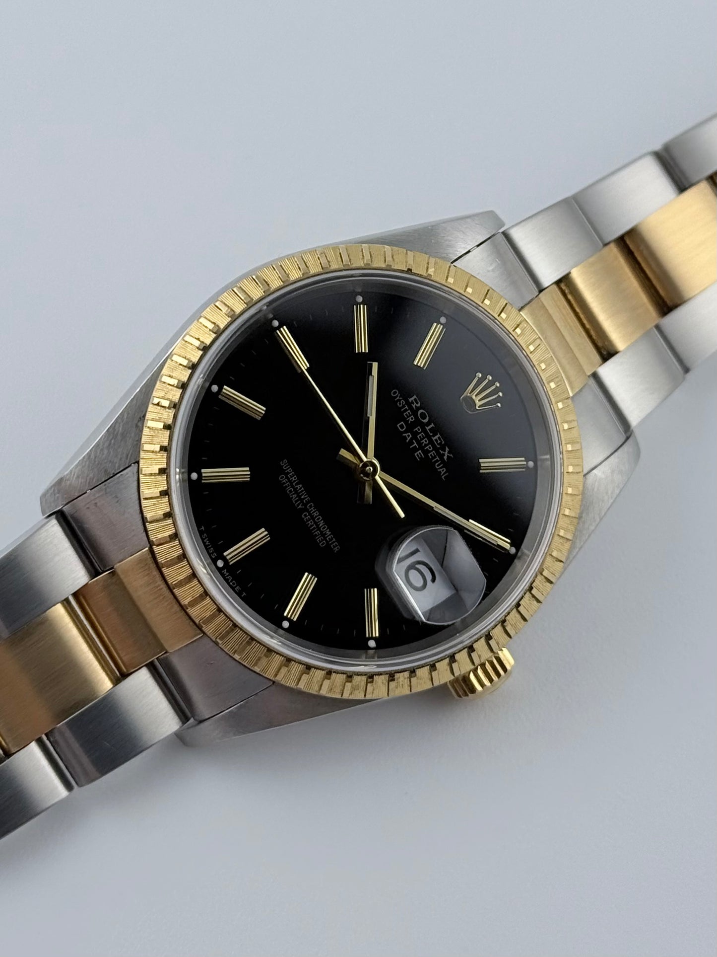 Rolex Oyster Perpetual Date - Two-Tone - 15233 - Box and Papers