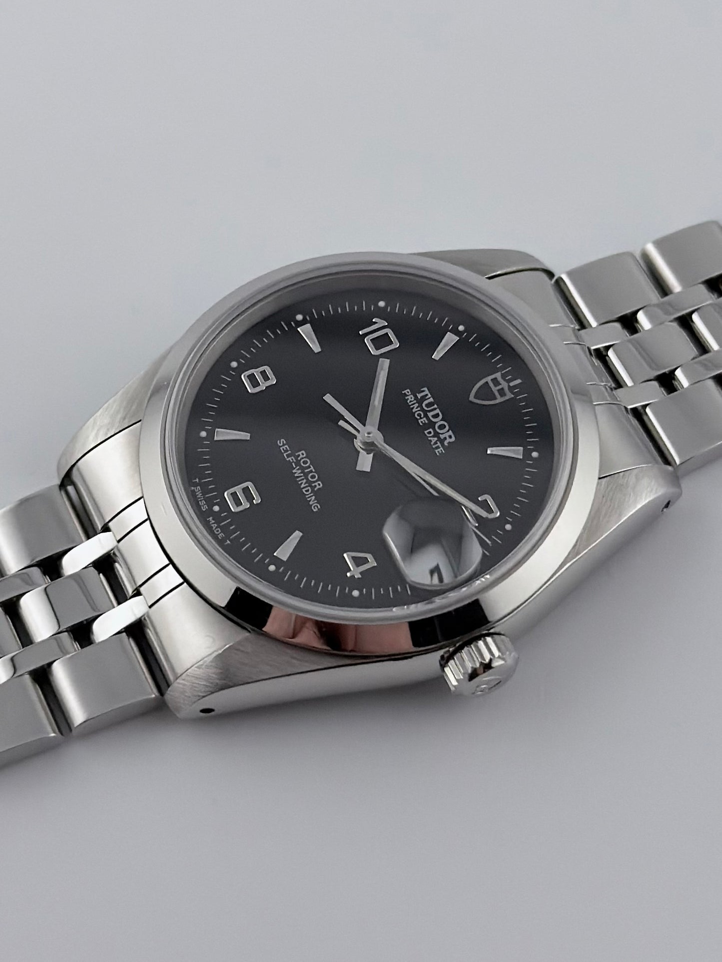 Tudor Prince Date 74000N - Black Arabic Dial