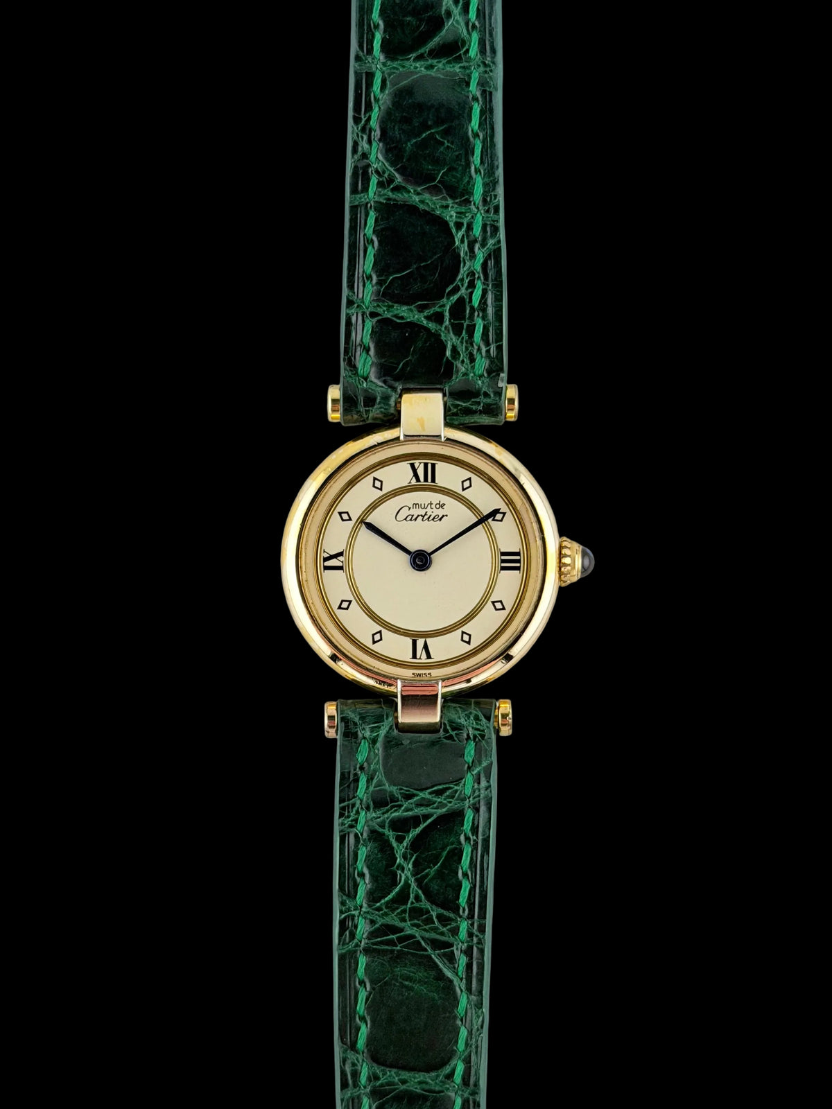 Cartier must de Vendome Quartz - 590004 - Ladies - Original Green Strap