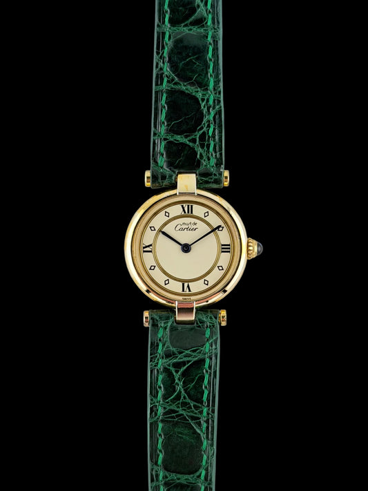 Cartier must de Vendome Quartz - 590004 - Ladies - Original Green Strap