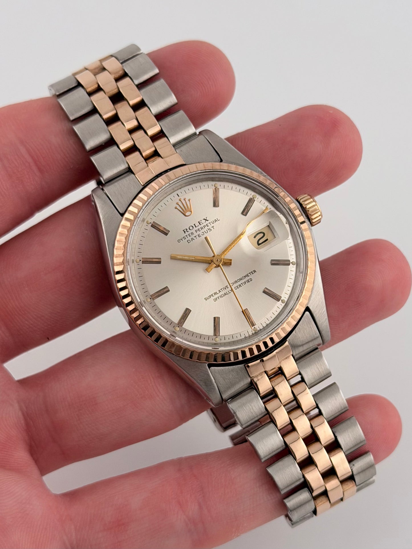 Rolex Datejust Oyster Perpetual - 1601 - Sigma Dial - 18k Rose Gold & Steel