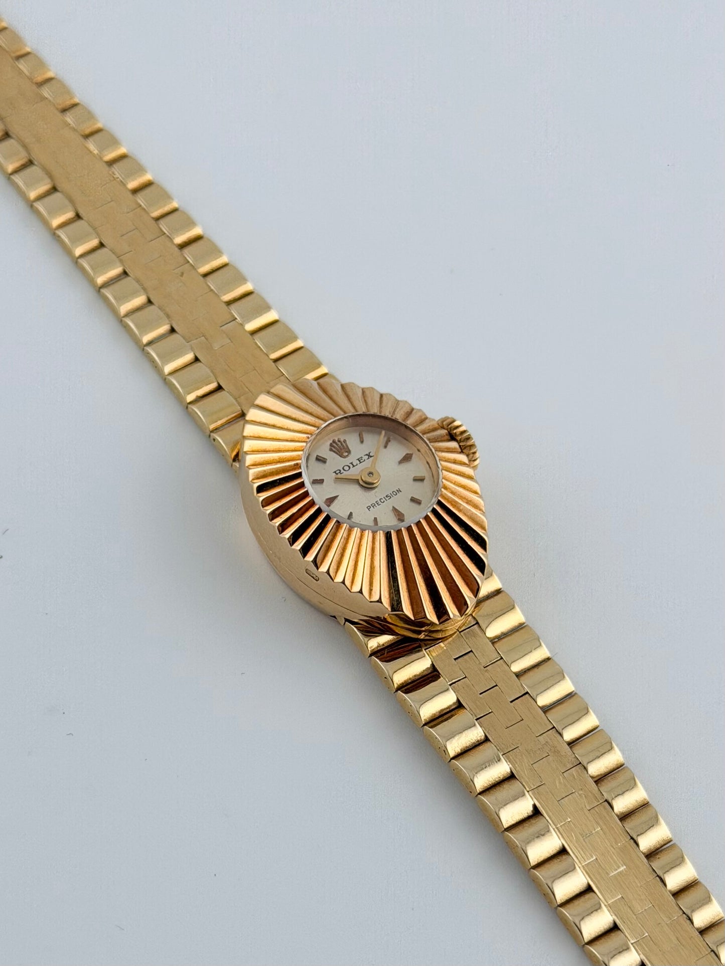 Rolex Precision Chameleon Ladies Cocktail Watch Manual Wind -18ct Solid Gold- Box with Straps