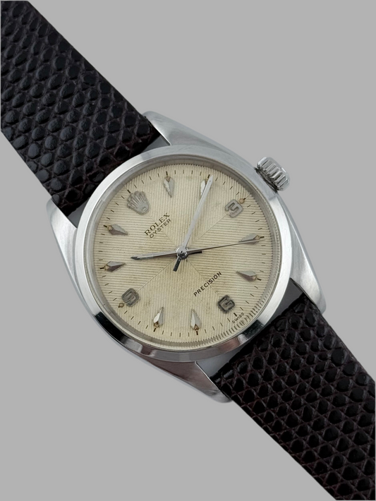 Rolex Oyster Precision Manual Wind - 6422 - Rare Chevron Dial - Collectors Set