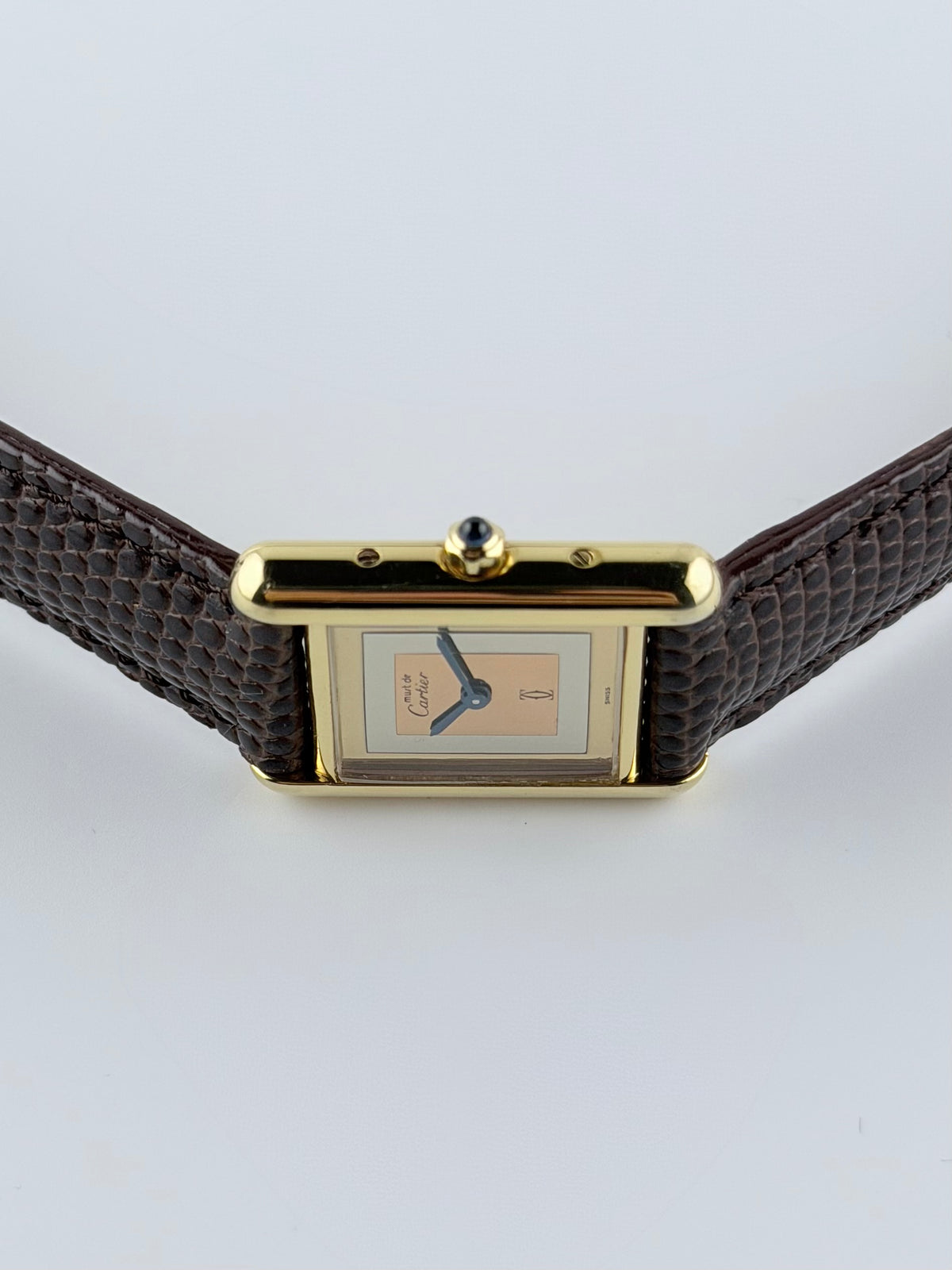 Cartier Must de Paris Tank Quartz - 3-66001 -Trinity Dial - with Cartier pouch