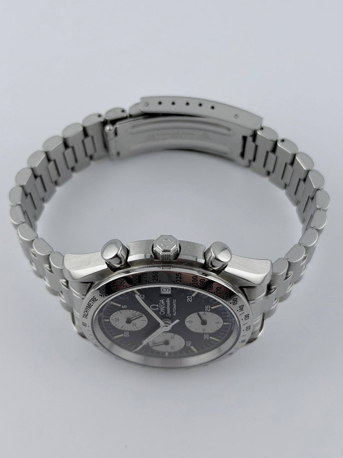 Omega Speedmaster Automatic Date - 175.0043 - Rare Reverse Panda Dial - Box and Papers
