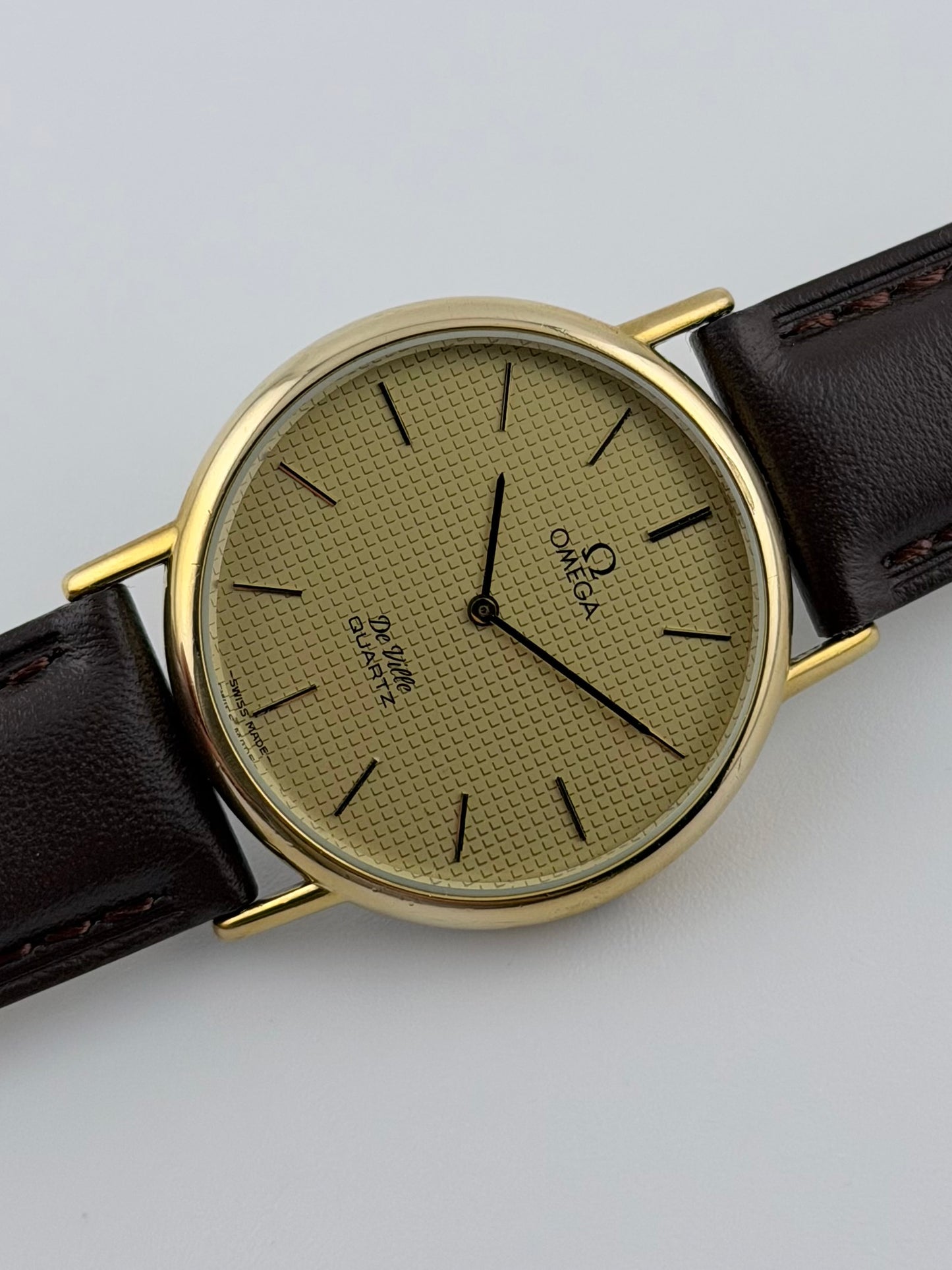 Omega De Ville Quartz 191.0092 Waffle Dial
