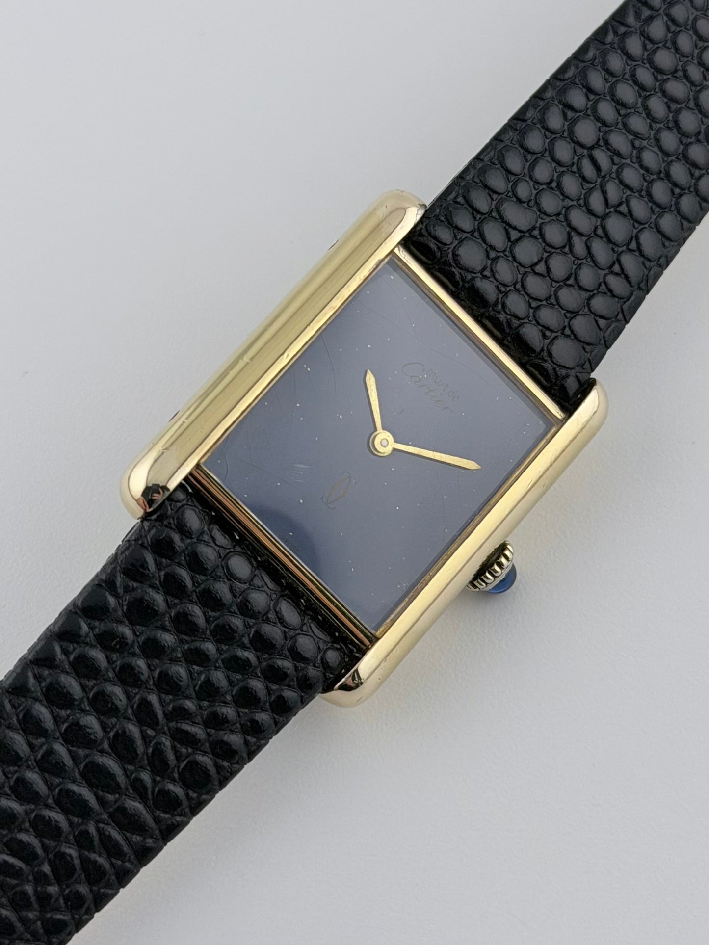 Cartier Must De Paris Tank Quartz - 6 - Lapis Blue Dial - Box & Papers