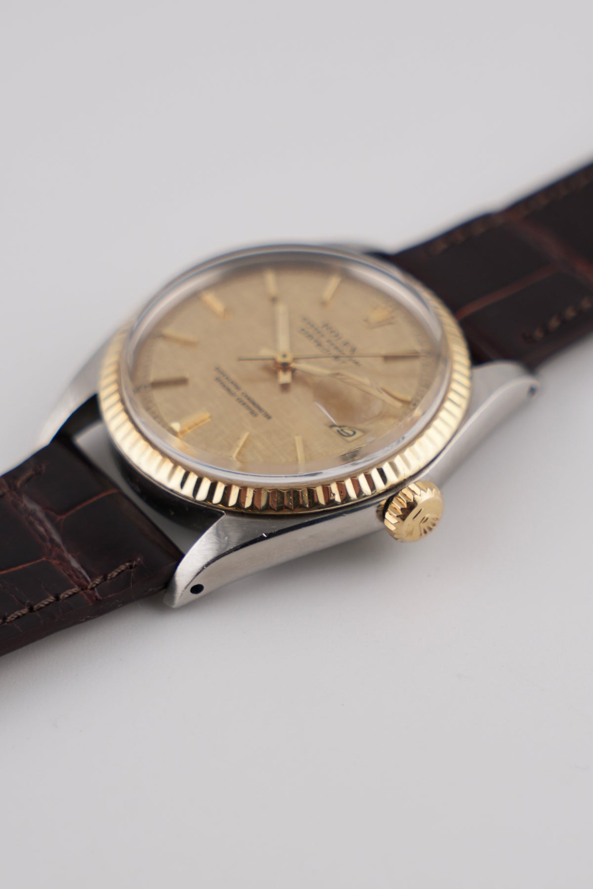 Rolex Datejust Oyster Perpetual 1601 Automatic - Two-Tone 18ct bezel - Linen Dial