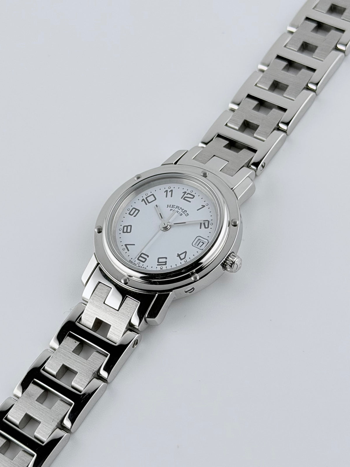 Hermes Paris Clipper CL4.220 - White Dial - with Box/Papers/Booklet - Exceptional Condition - Ladies