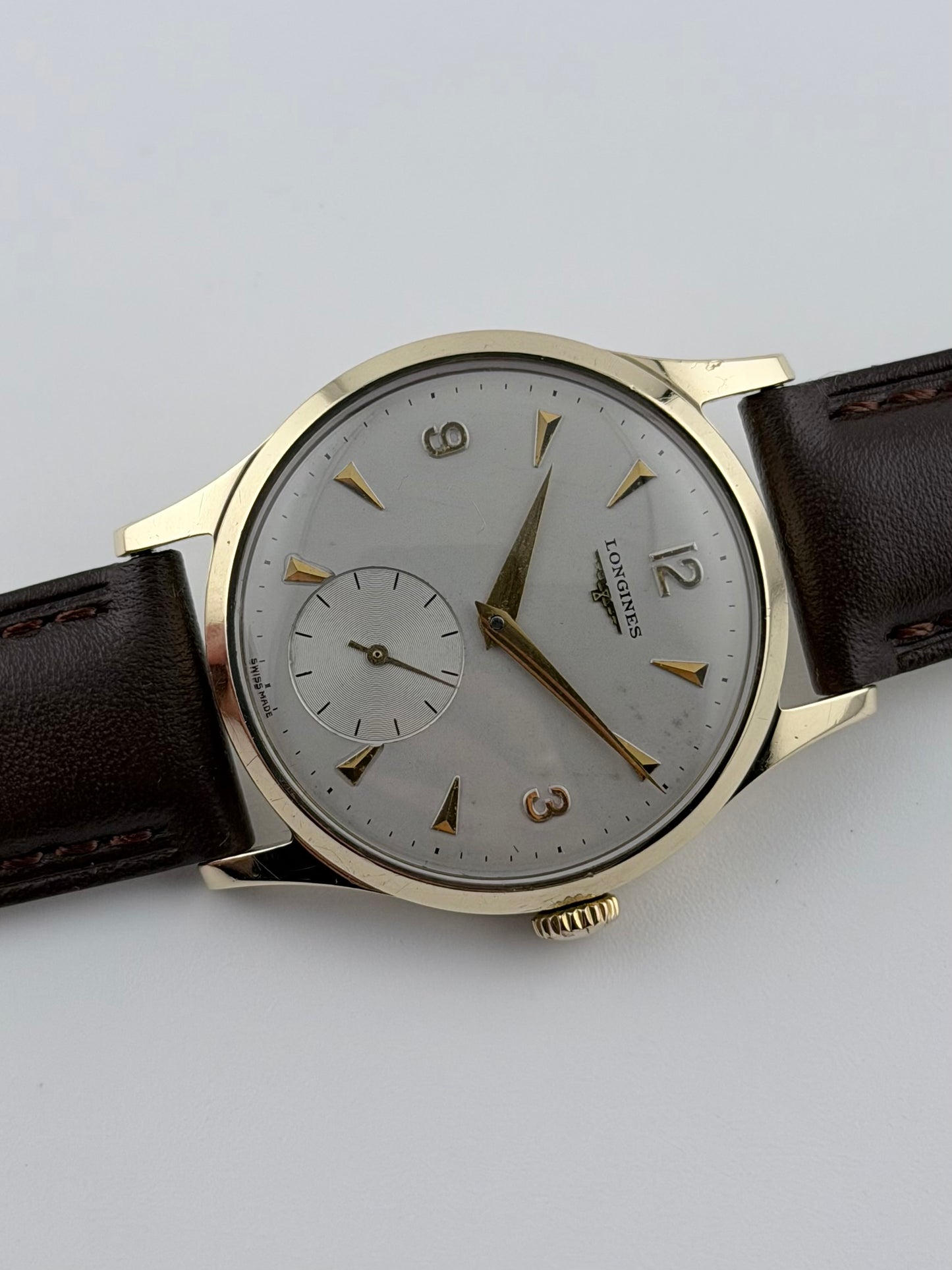 Longines Manual Wind Sub Seconds 9ct Gold