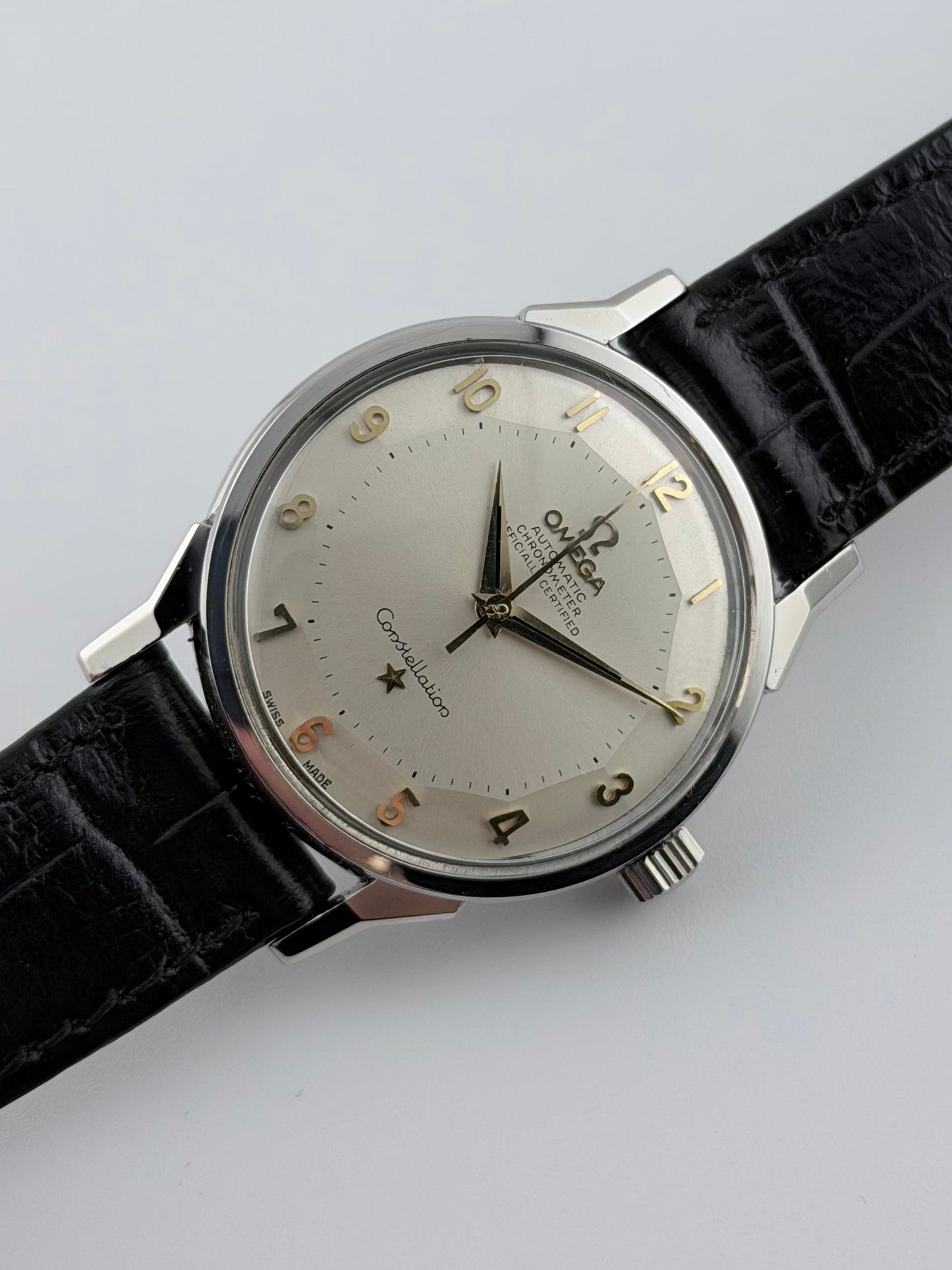 Omega Constellation Chronometer Automatic - “Dog Leg Pie Pan” - Ultra Rare Arabic Dial - 167.005