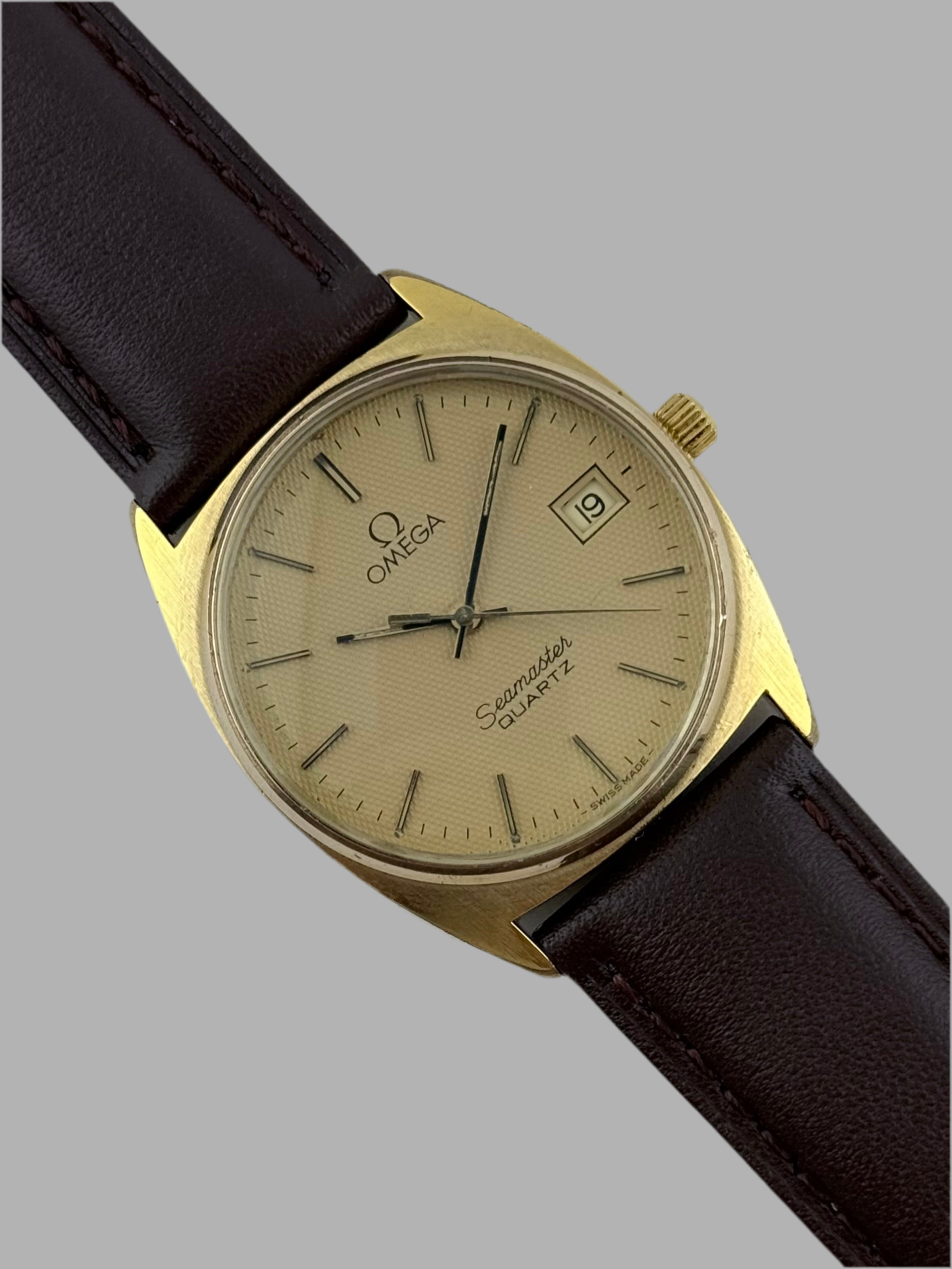 時計 00 OMEGA Seamaster Quartz Omega Seamaster Quartz Date 196.0186 - Honeycomb Dial – The Wrist
