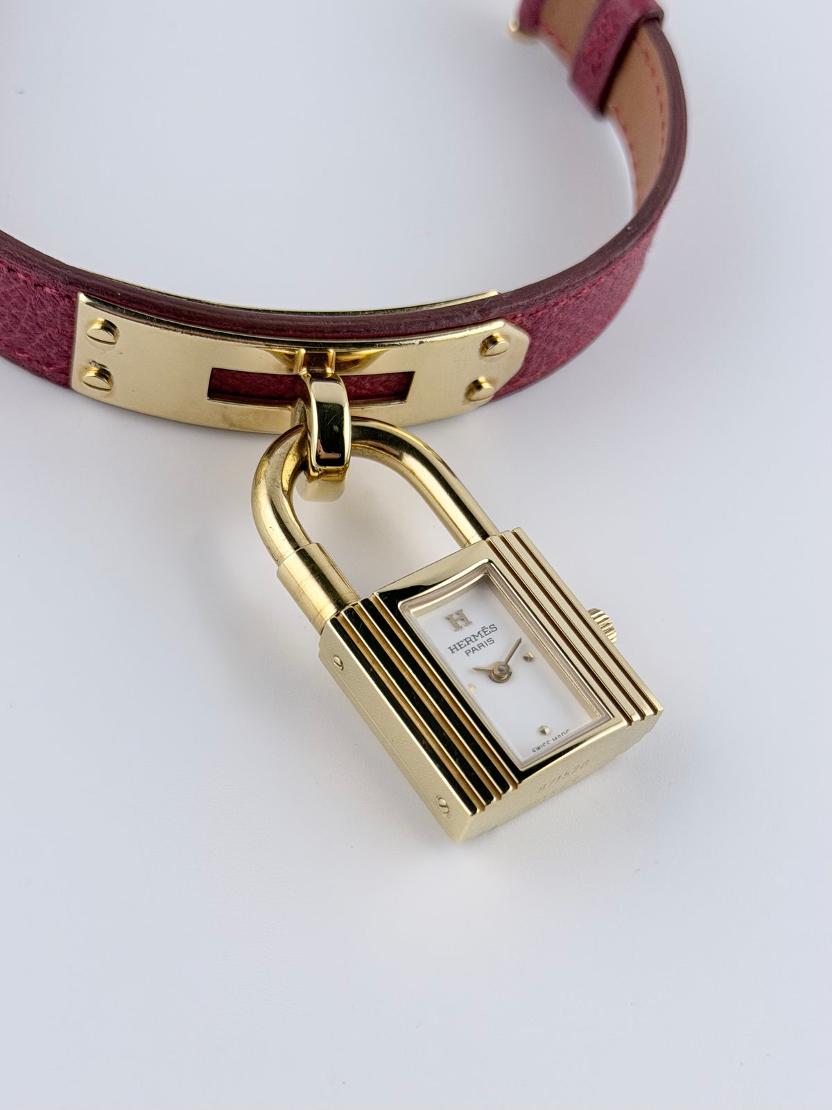 Hermes Paris Kelly Lock Watch - White - with Box and Papers