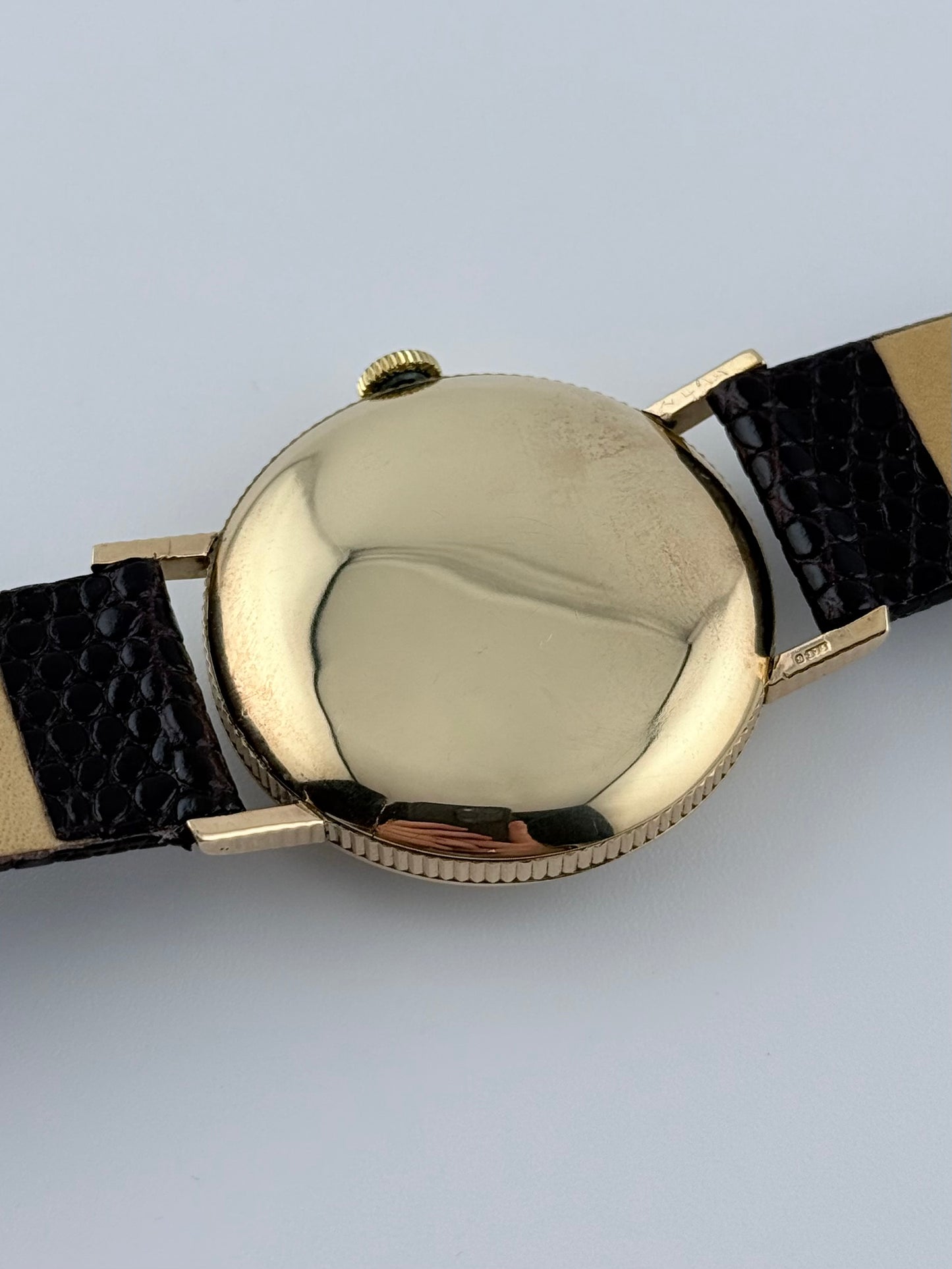 Rolex Precision Manual Wind 9ct Solid Gold - Ultra Rare Coin Edge Case - Honeycomb Dial