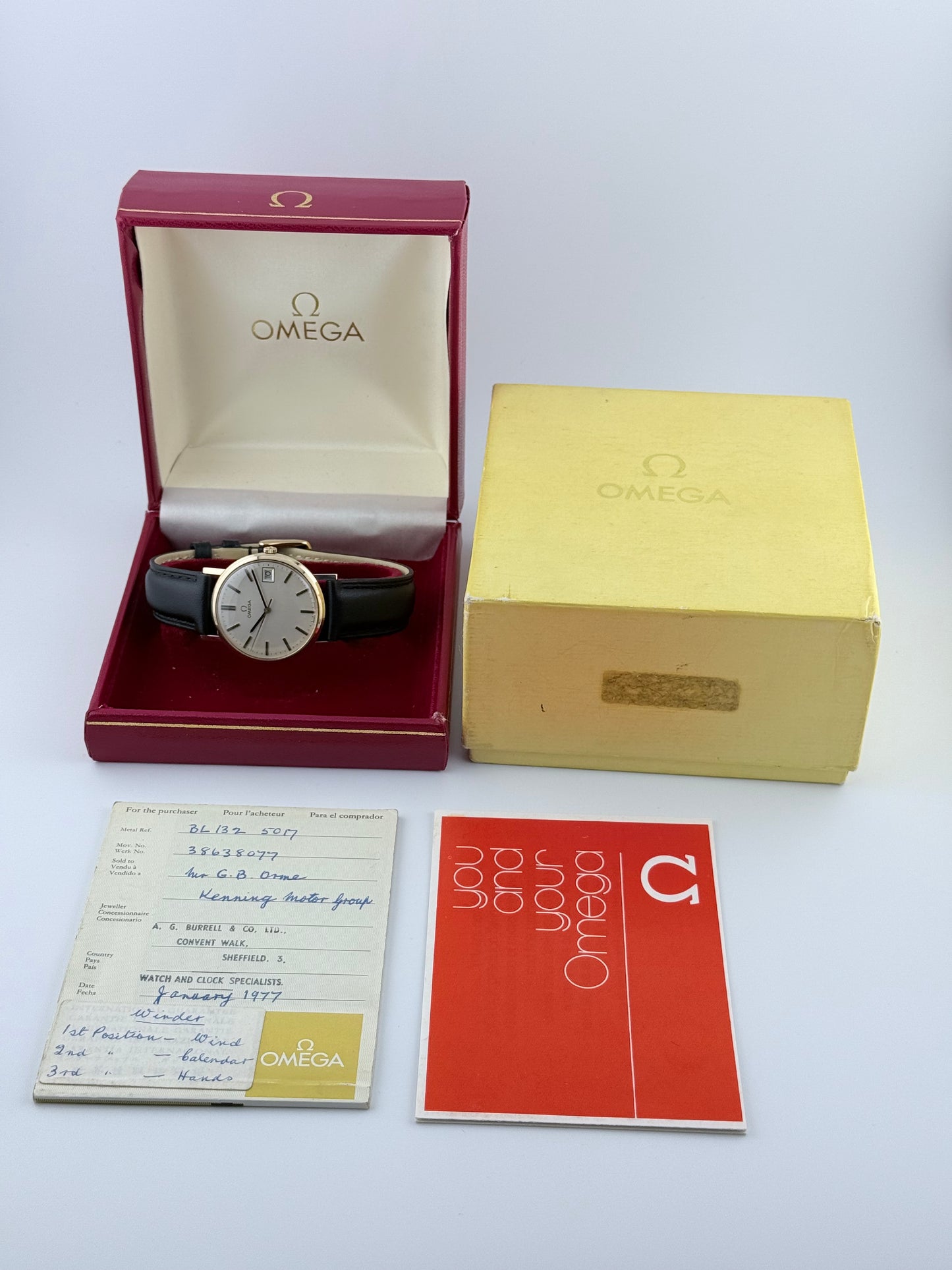 Omega Geneve Manual Wind 9ct Gold - 132.5017 - Original Box and Papers
