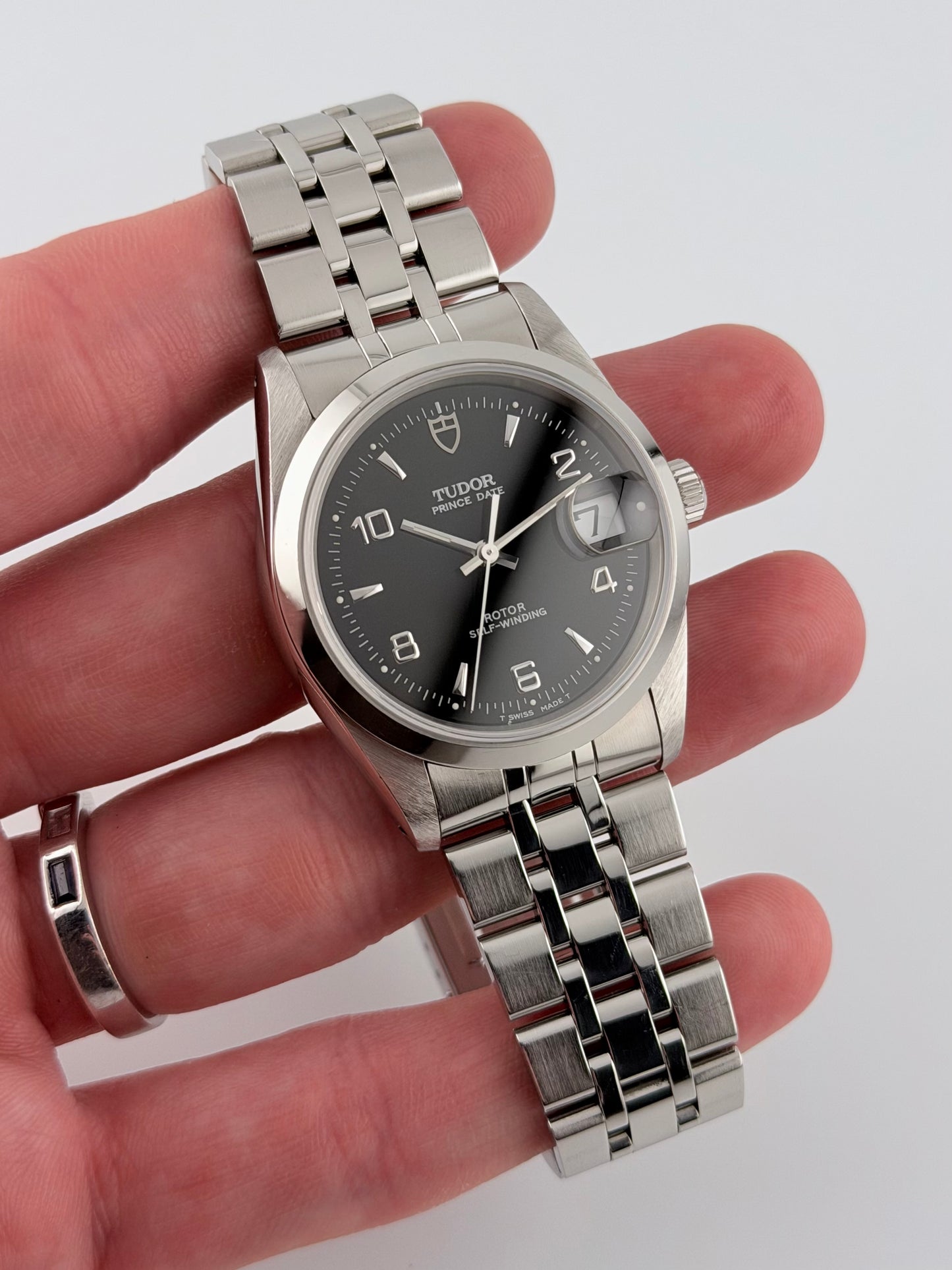 Tudor Prince Date 74000N - Black Arabic Dial