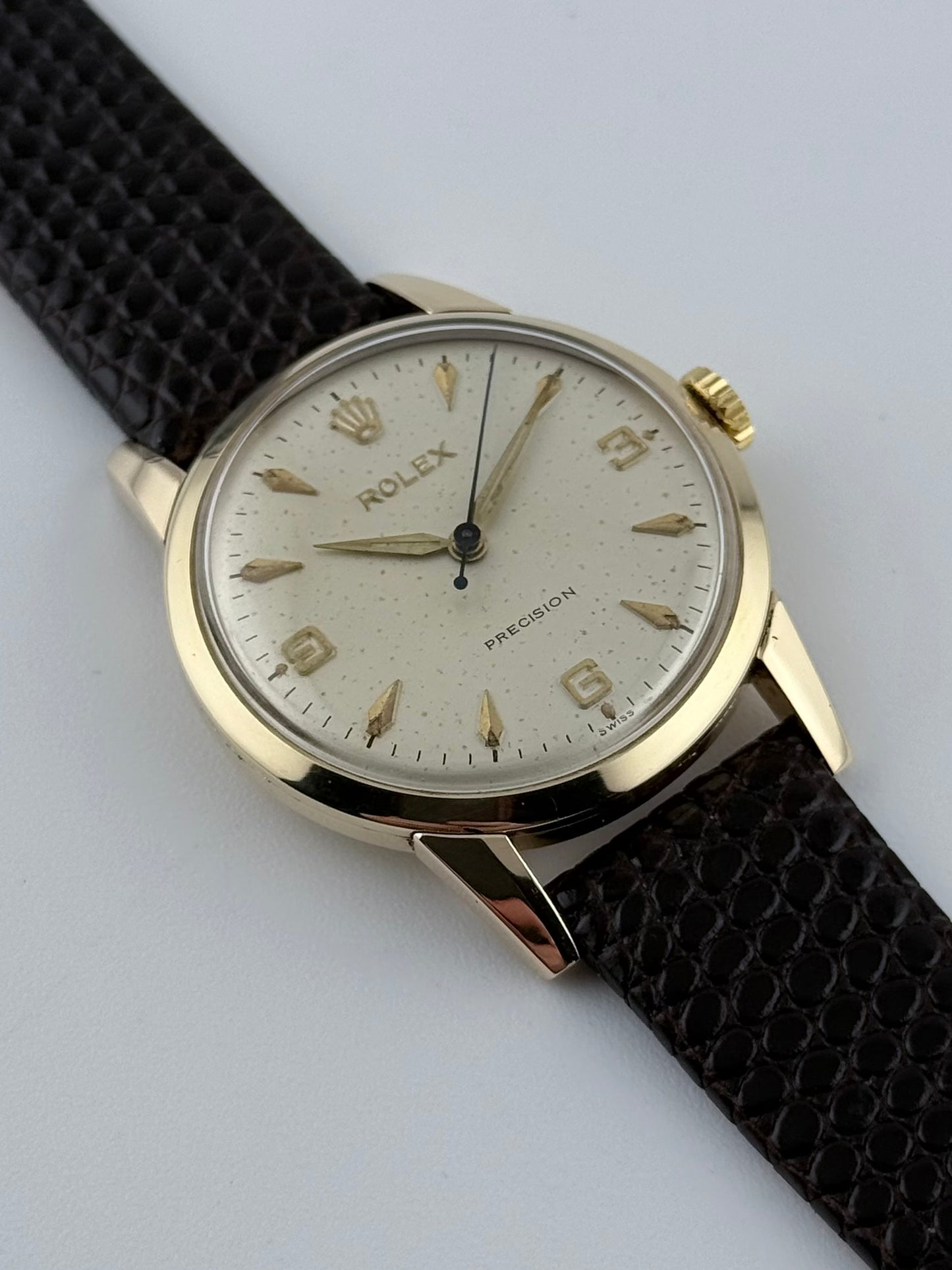 Rolex Precision Manual Wind 9ct Gold - Rare Explorer Dial