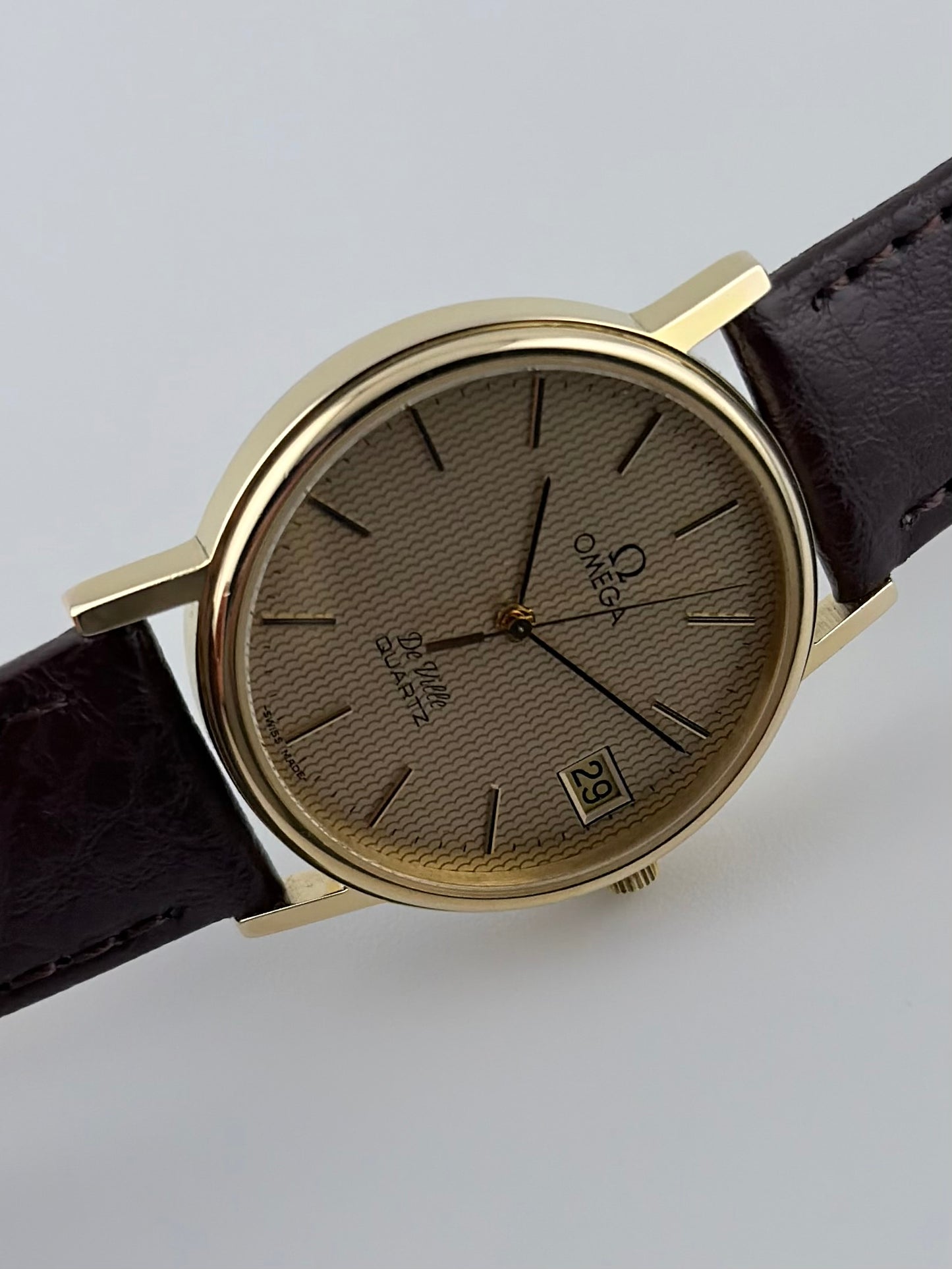 Omega DeVille Quartz Date - 192.0056 - Patterned Dial
