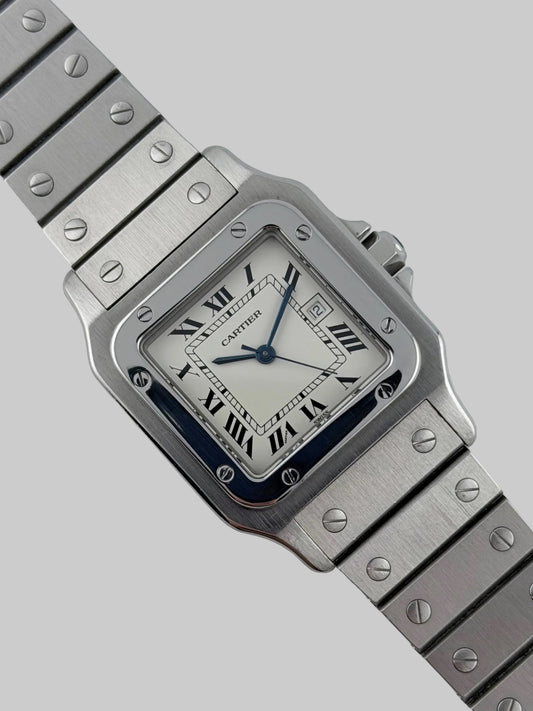 Cartier Santos Carree Automatic Date - 2960 - Rare All Steel